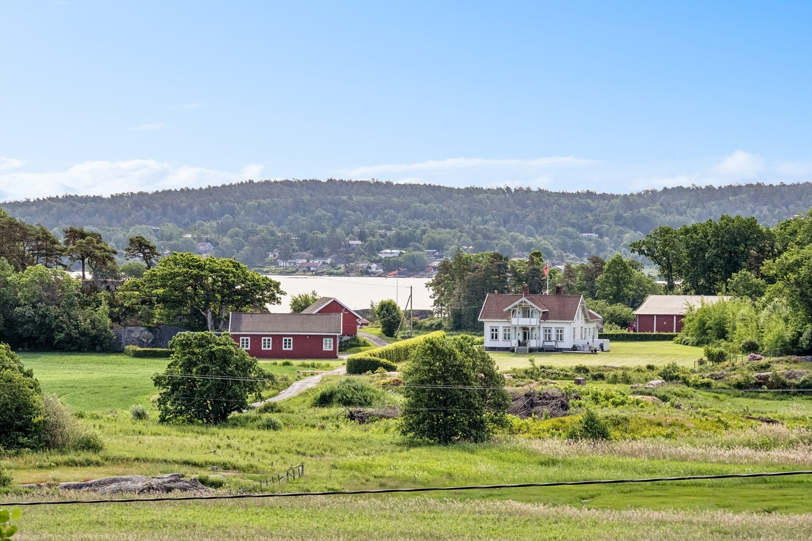 Utsynet østover mot Lamøya, Viksfjord og Eftang Galleribilde