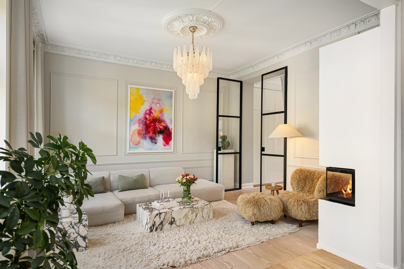 Flott peis i stuen Galleribilde