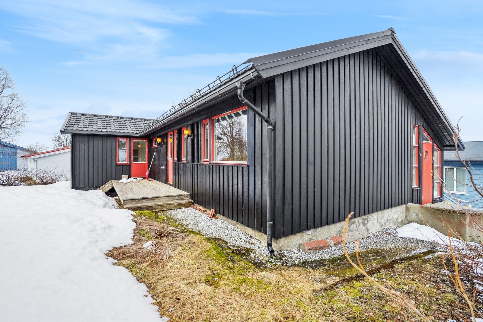 Utgang fra soverom til markterrasse Galleribilde