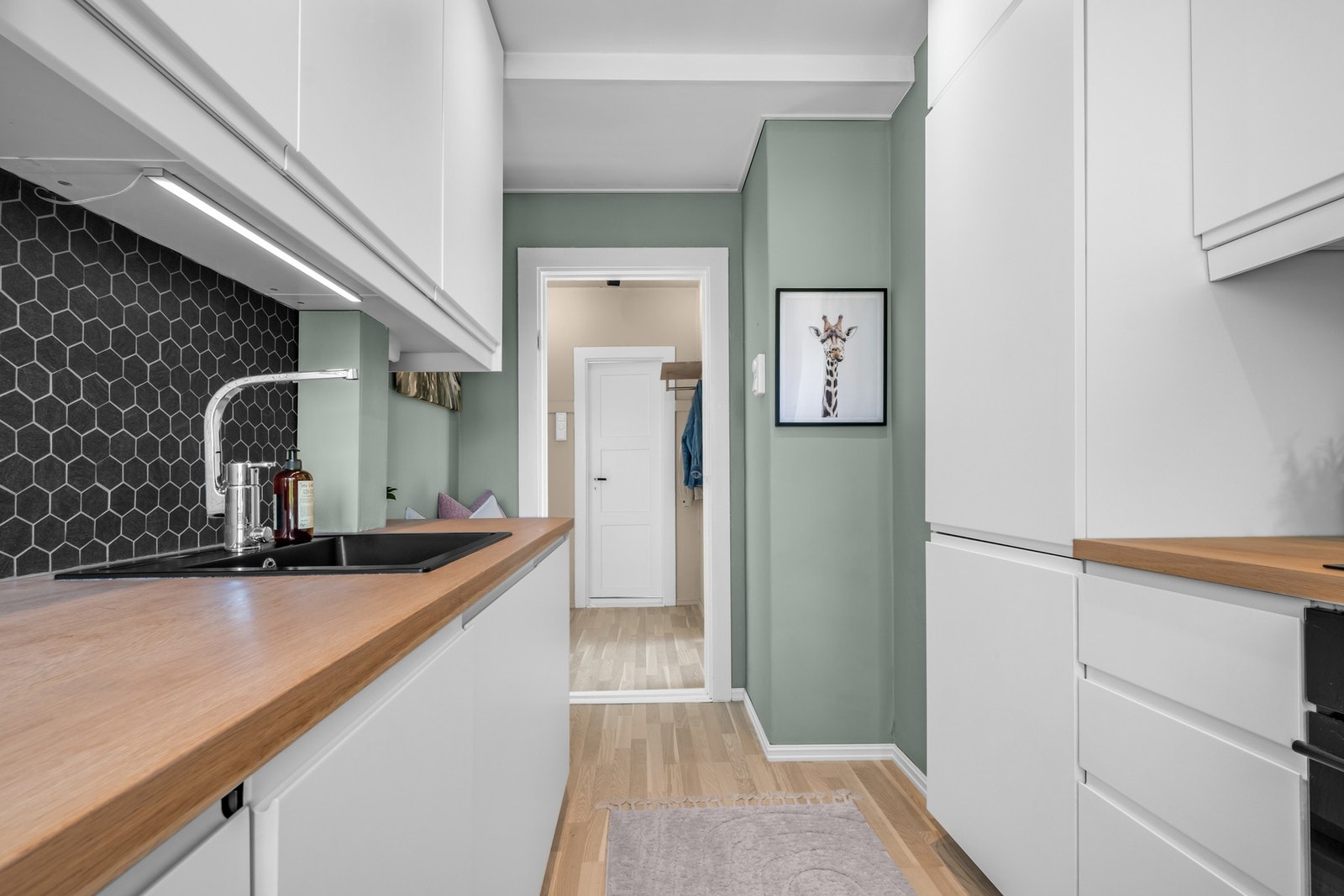 Heltre benkeplate i eik Galleribilde