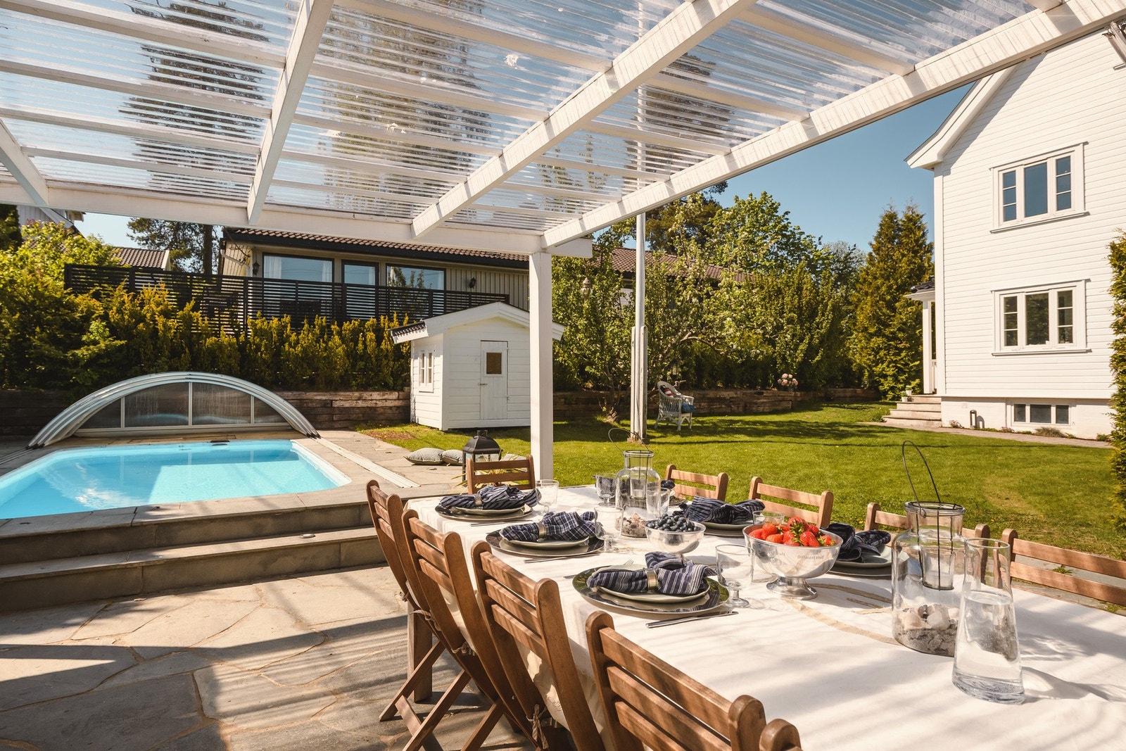 Både grillmiddager, konfirmasjoner og bursdager m.m. kan holdes her. Galleribilde