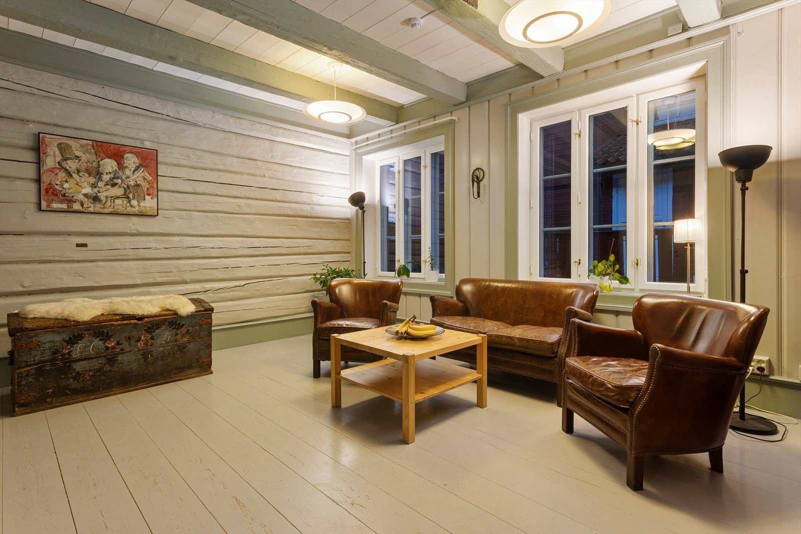 Kveldsstemning i stua Galleribilde