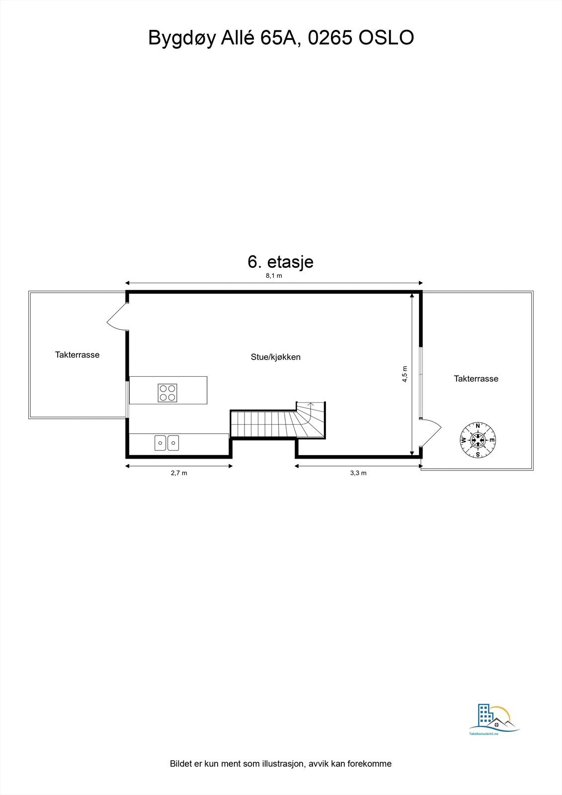 Plantegning 6. etasje Galleribilde
