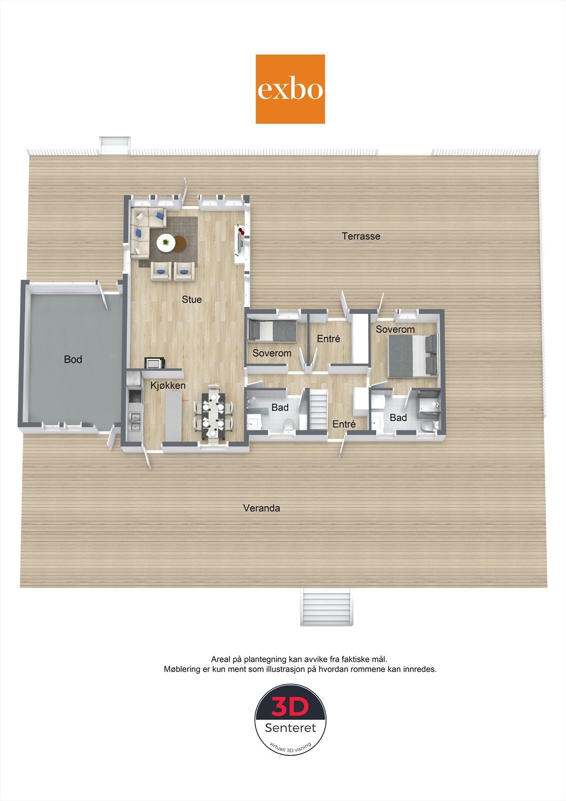 Plantegning hovedetasje. Galleribilde