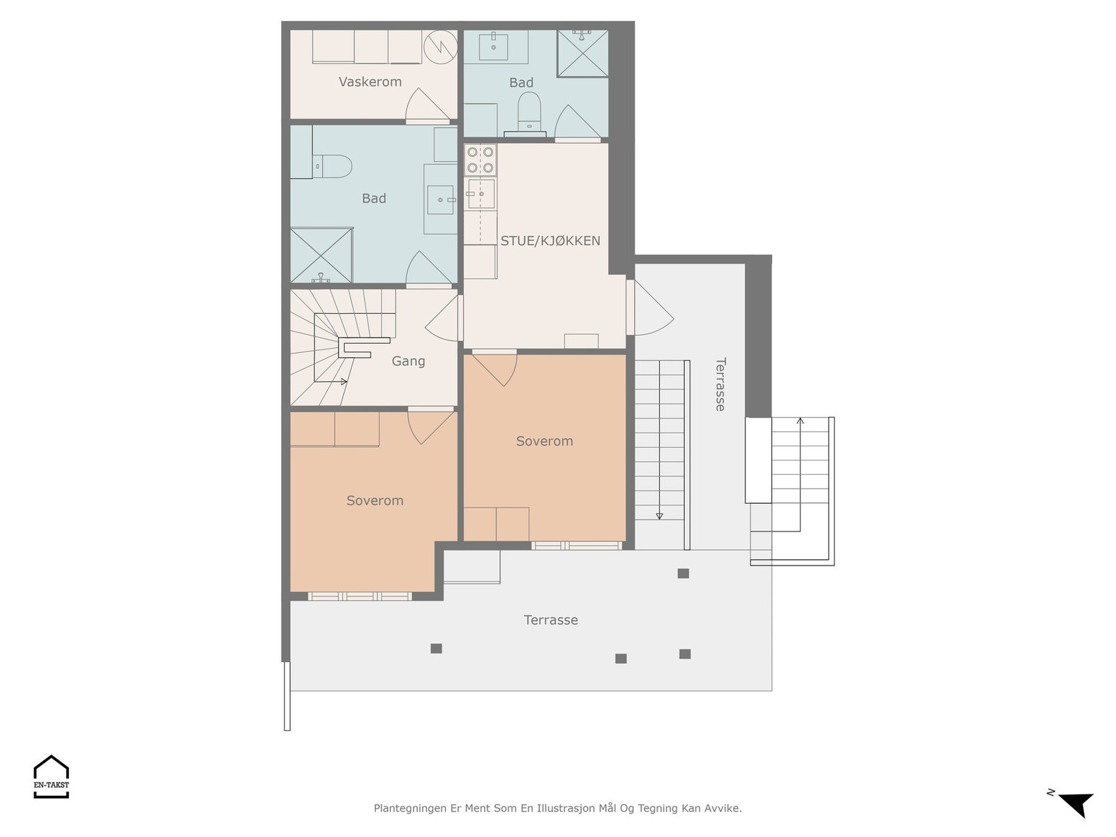 Plantegning for underetasje med mulighet for utleie. Resterende bilder viser rom for denne etasjen. Galleribilde