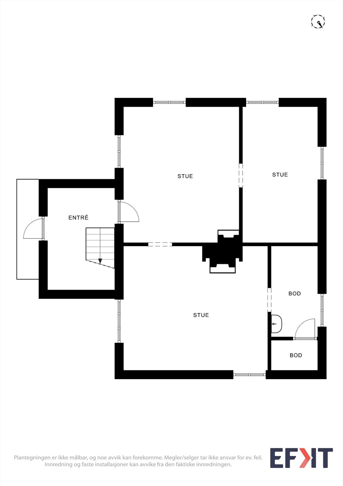 Plantegning 1.etg. Galleribilde