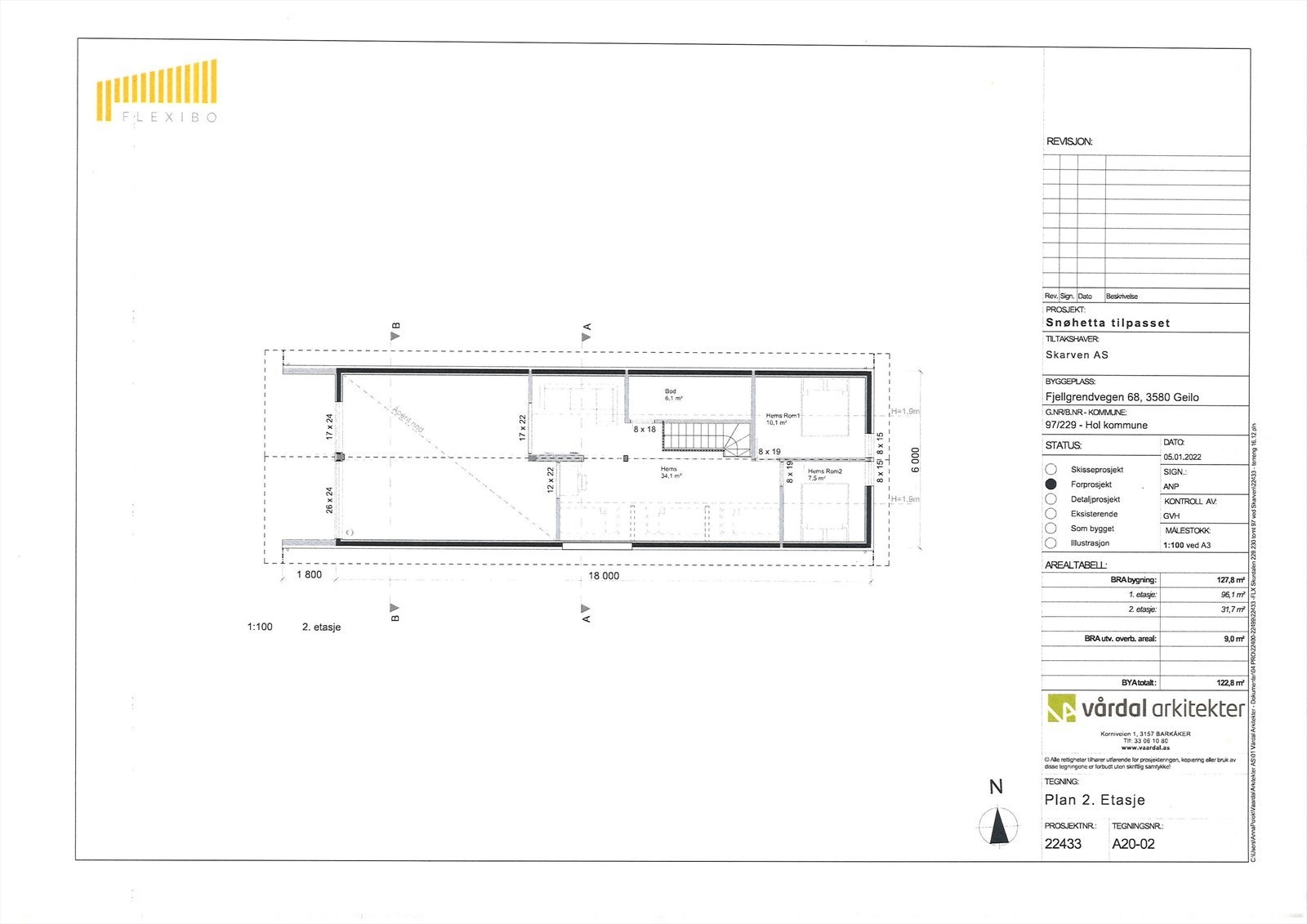 Plantegning 2. etg. Galleribilde