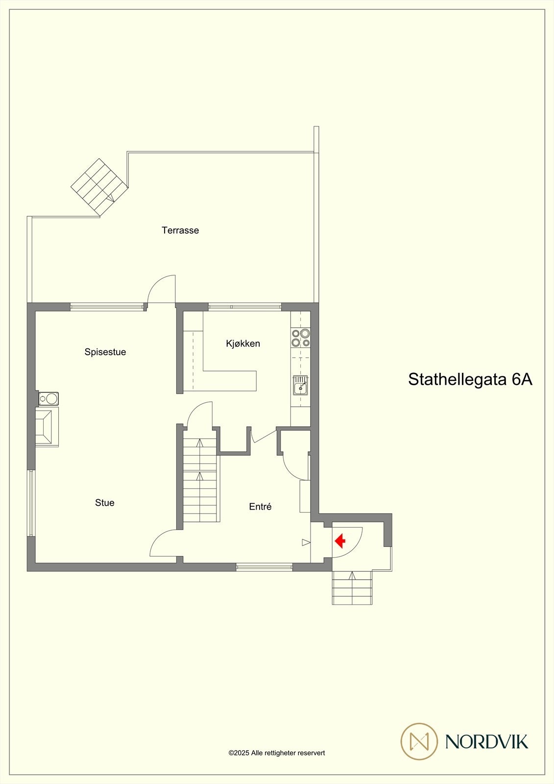 Plantegning 1. etasje Galleribilde