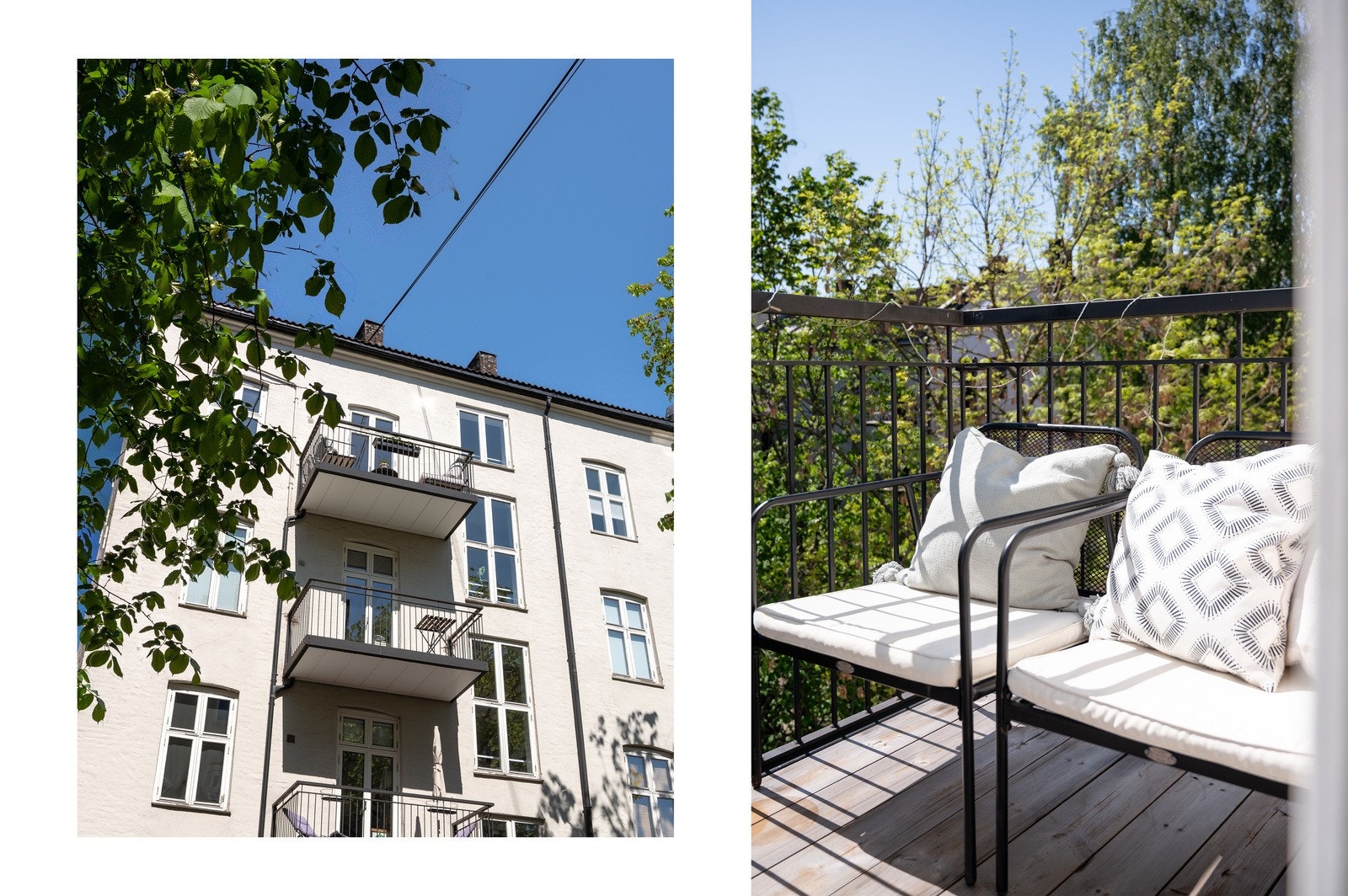 Balkongen har god plass til utemøbler og grill - Med solen fra tidlig morgen til kveld er dette er perfekt sted å nyte lange sommerdager! Galleribilde