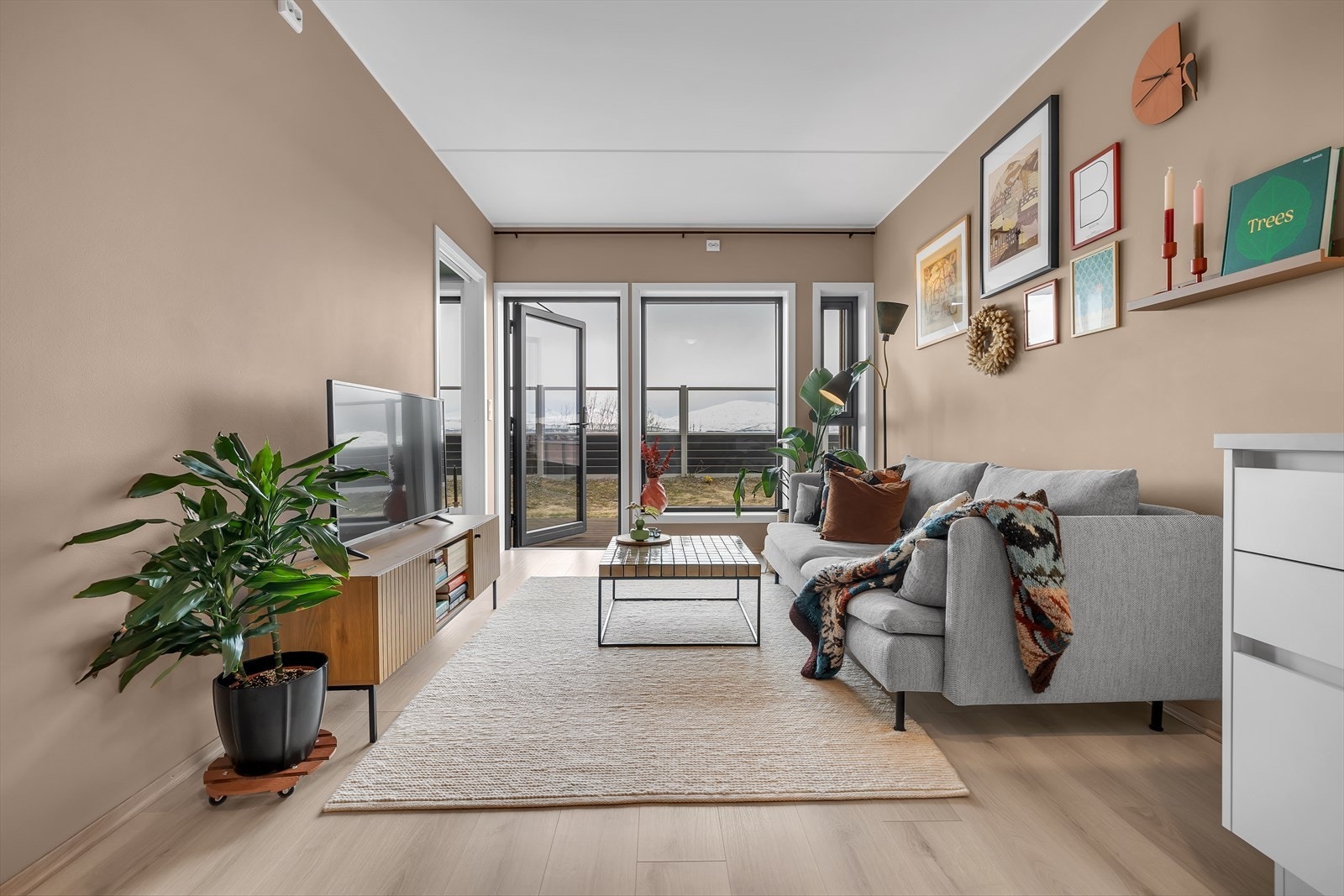 Store vindusflater slipper inn godt med naturlig lys Galleribilde