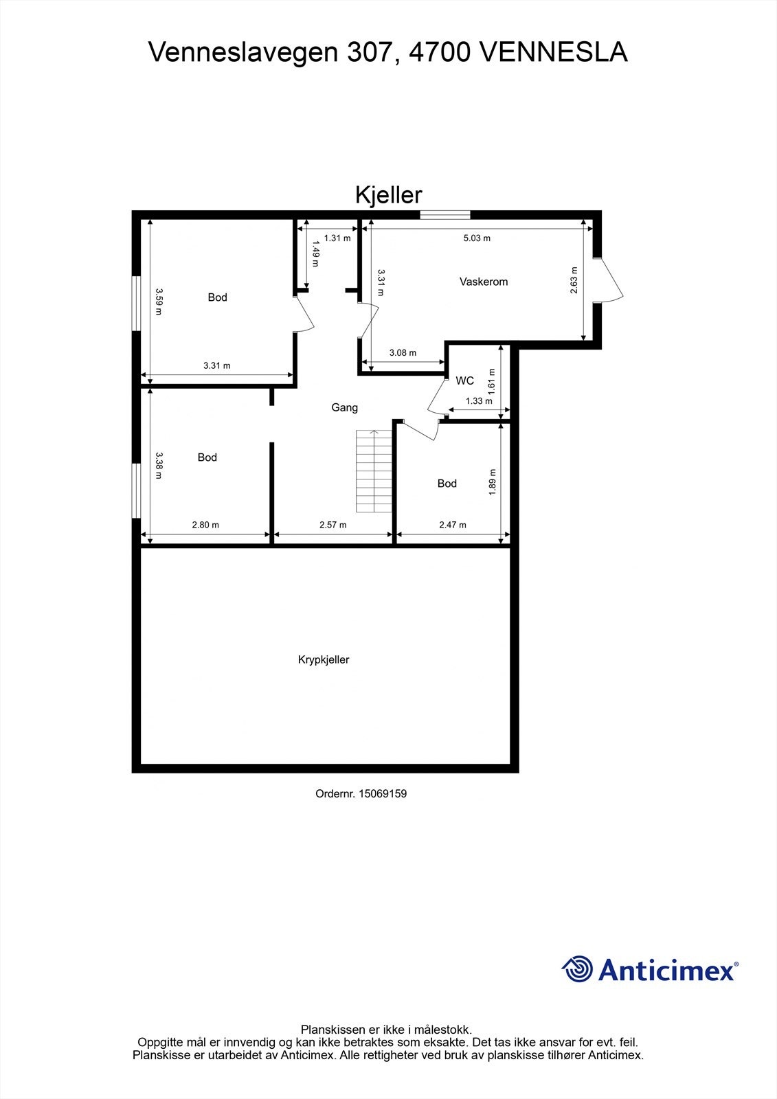 Plantegning kjeller Galleribilde