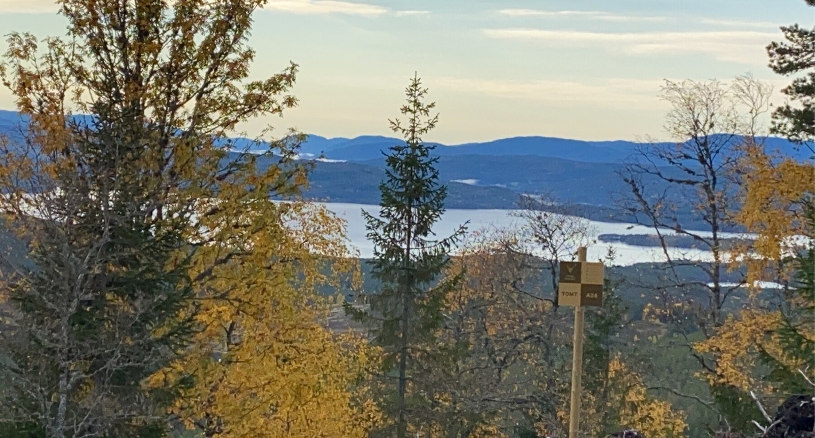 Tomtene er merket. Her utsikt fra tomt A26 Galleribilde