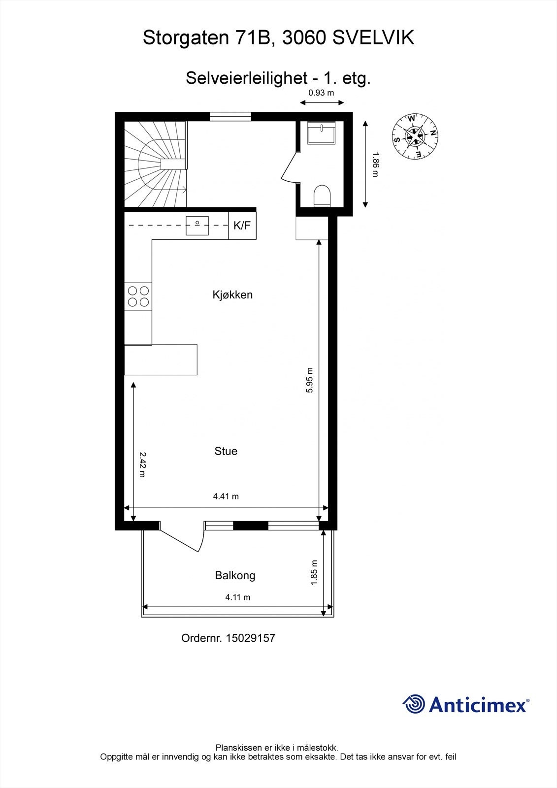 Plantegning 1. etasje Galleribilde