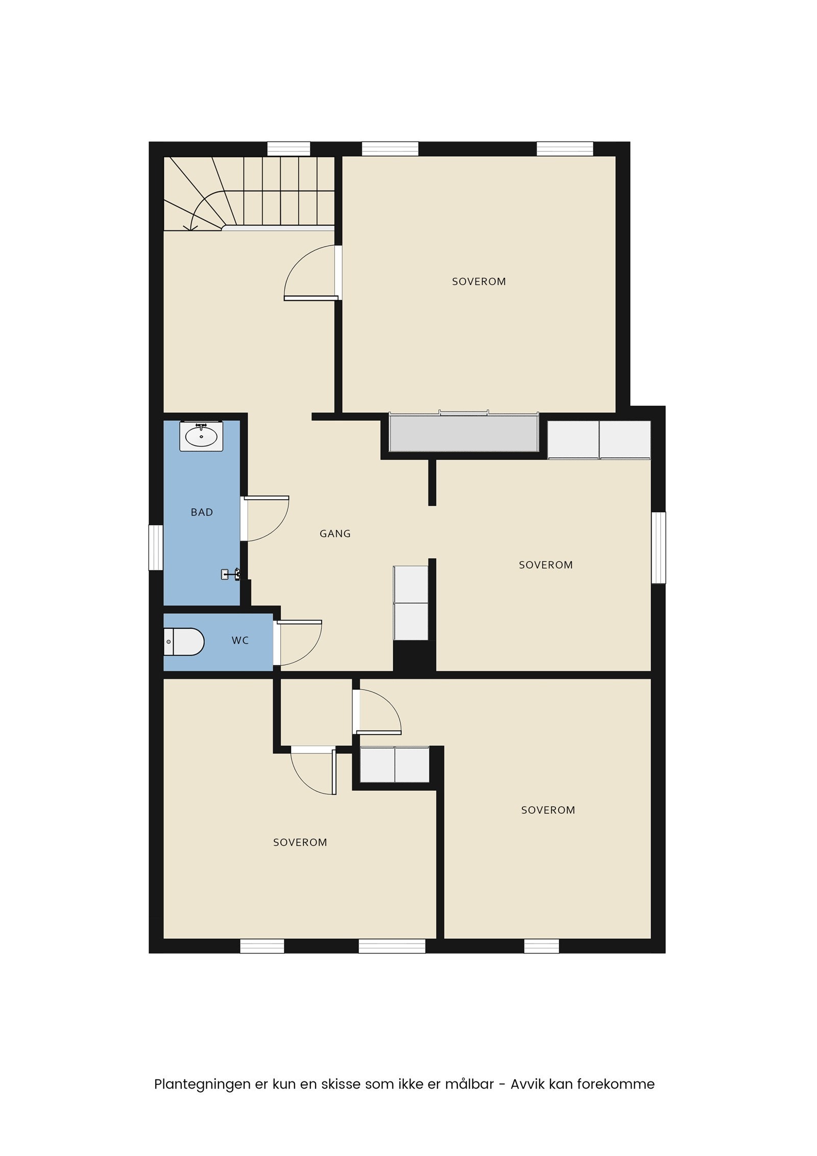 Plantegning andre etasje Galleribilde