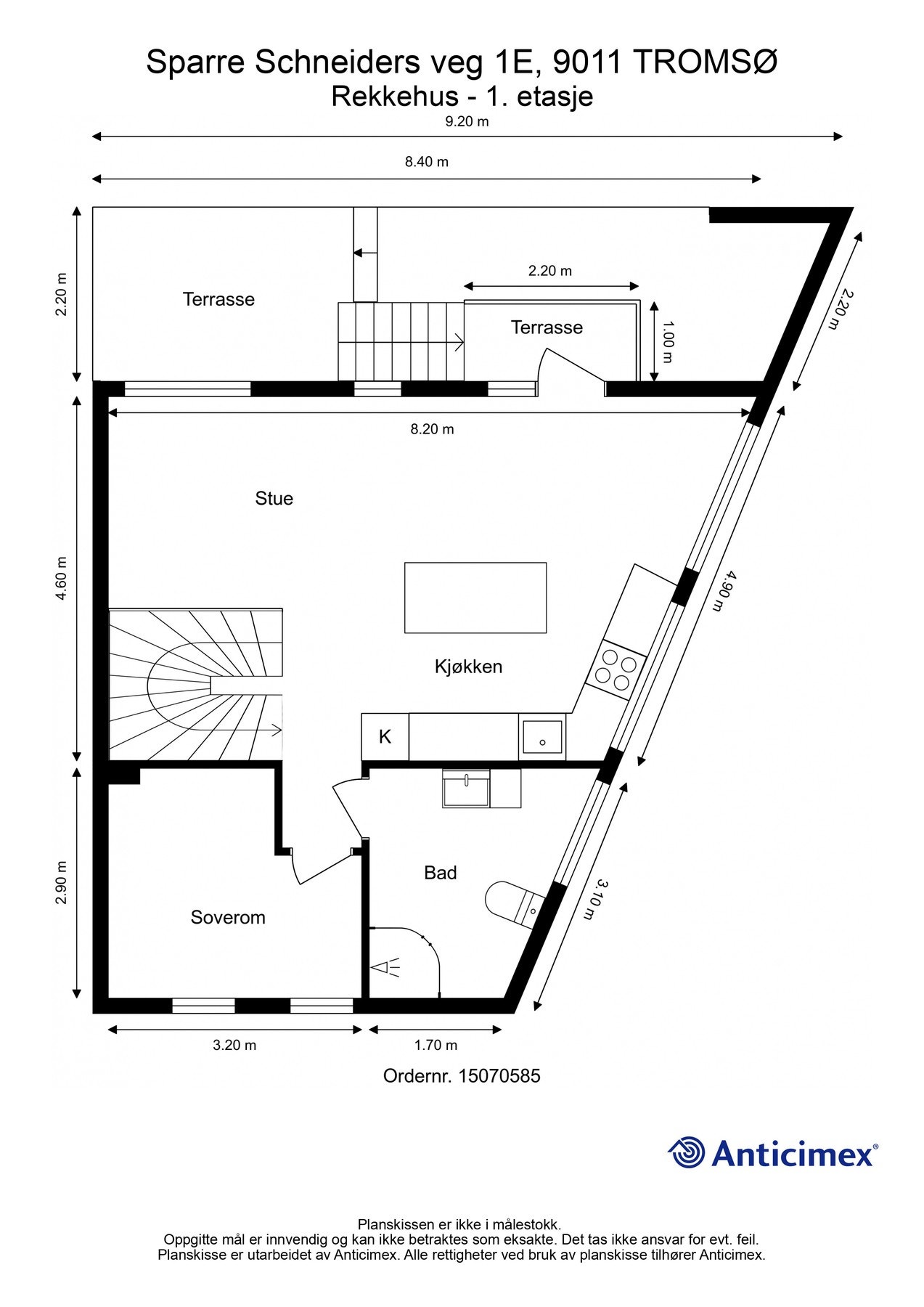 Plantegning 1. etasje Galleribilde