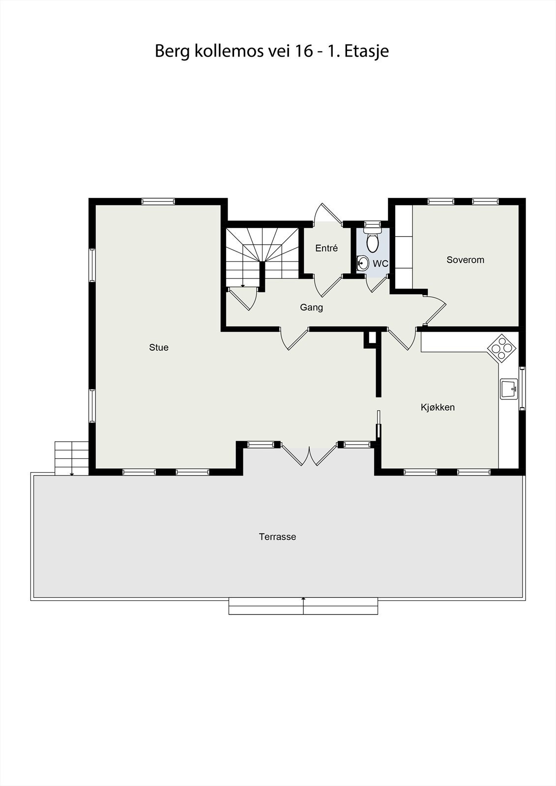 Plantegning 1. etg. Galleribilde