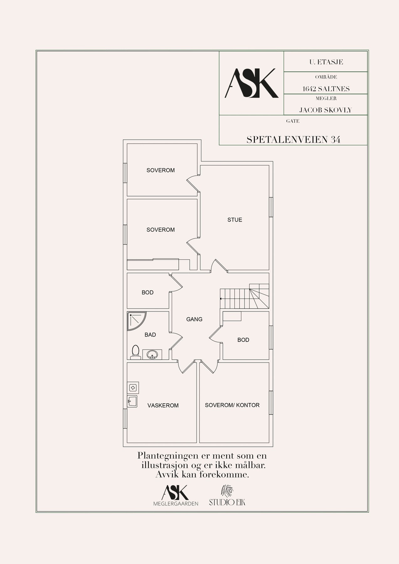 Plantegning underetasje Galleribilde