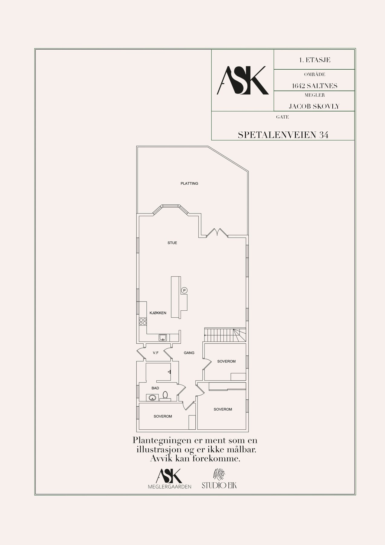 Plantegning 1.etasje Galleribilde