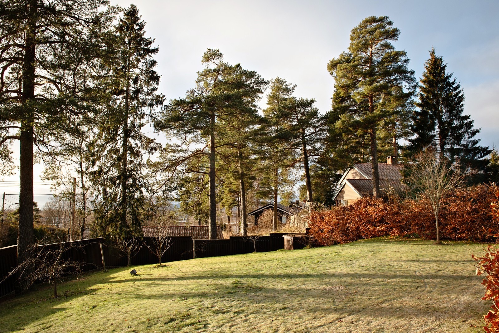 Grønne rolige omgivelser, hele sameiets tomt er lukket med høye gjerder for å holde det så privat som mulig. Galleribilde