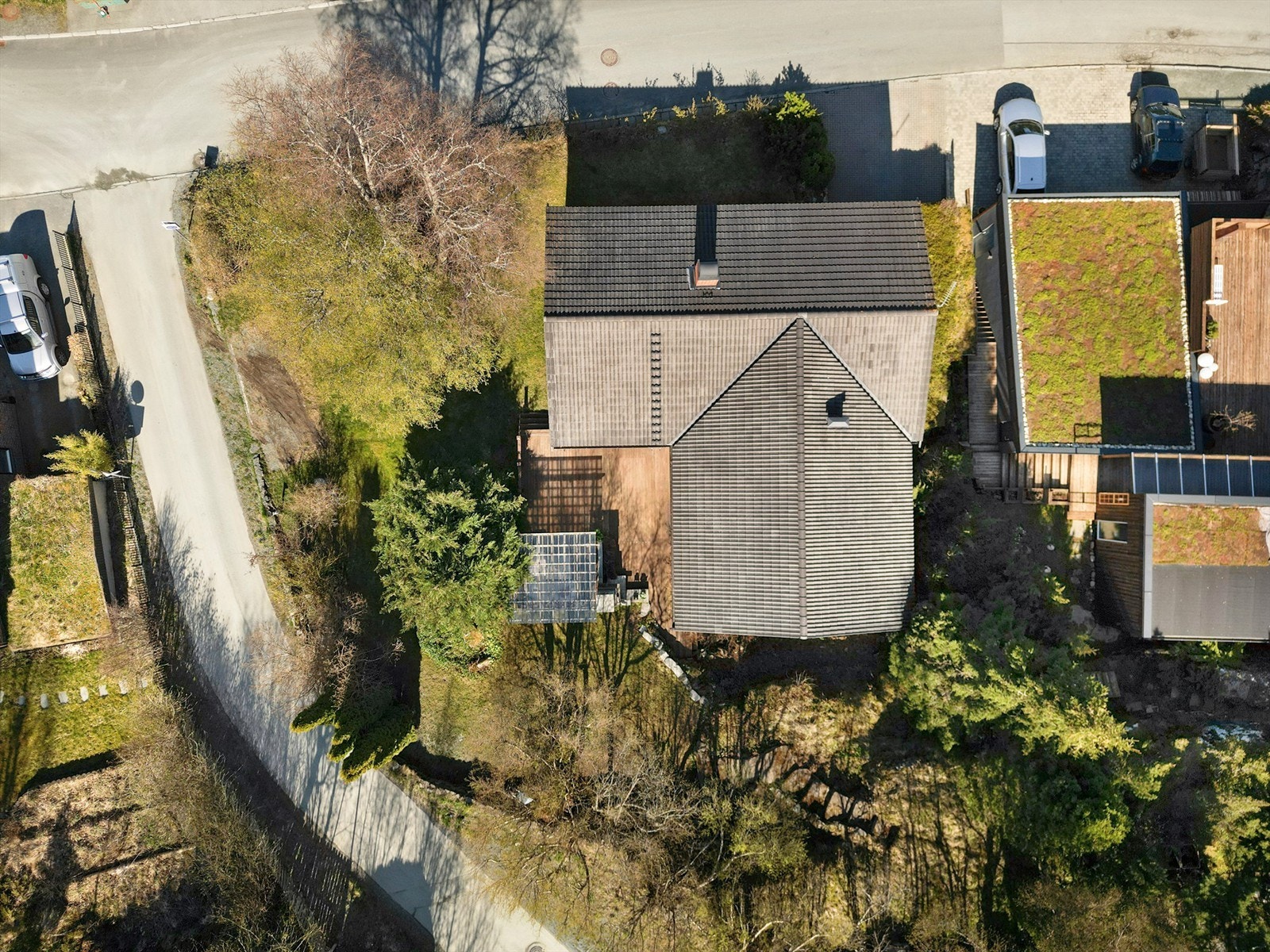 Eiendommen i fugleperspektiv. Galleribilde