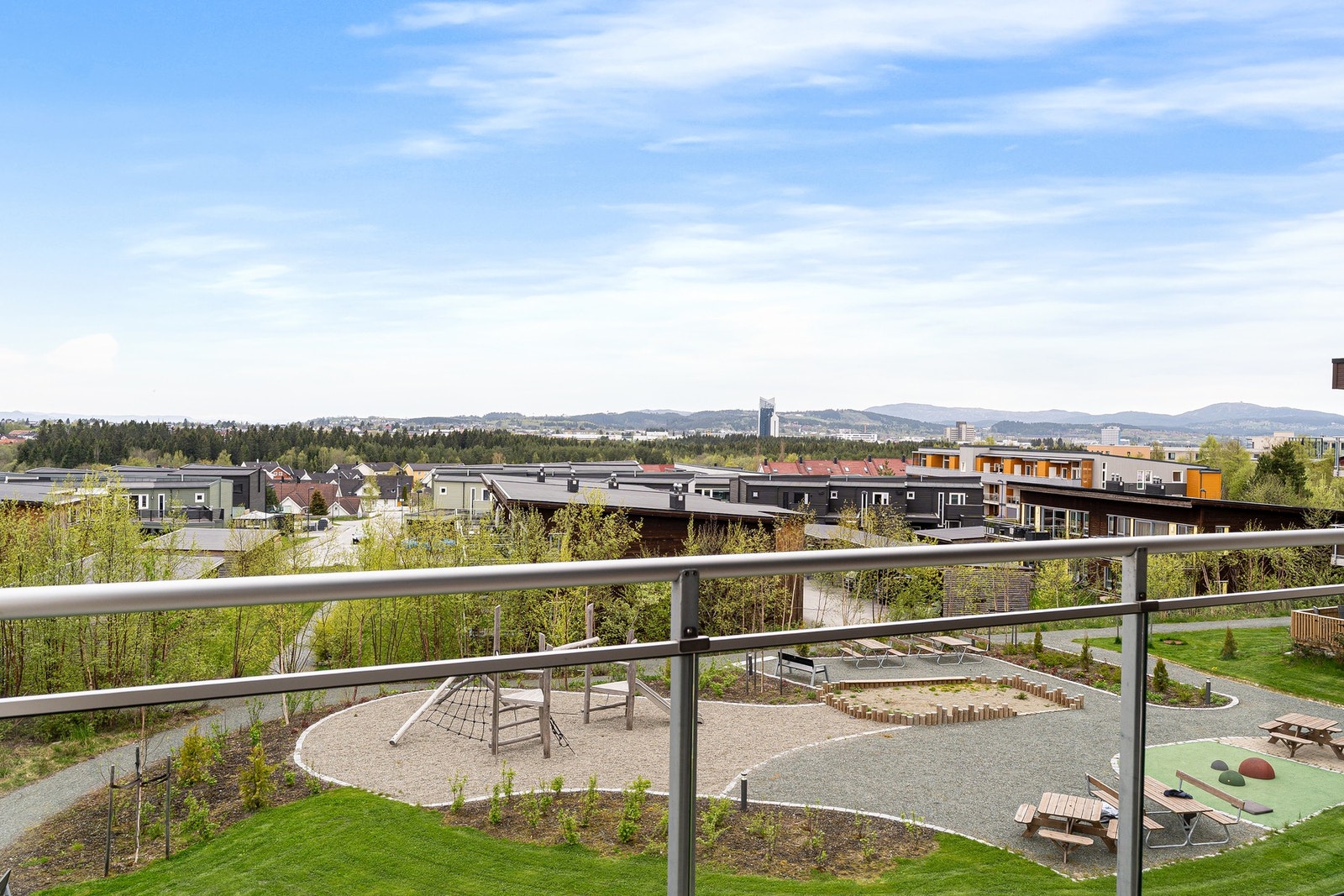 Flott utsikt fra balkongen. Galleribilde