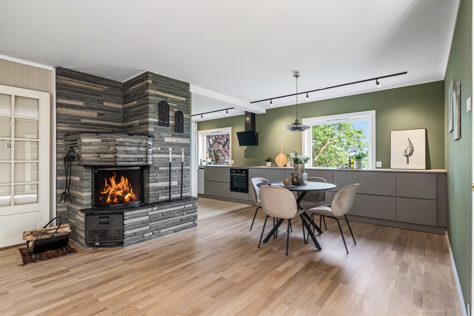 Lekker oppmurt peis Galleribilde