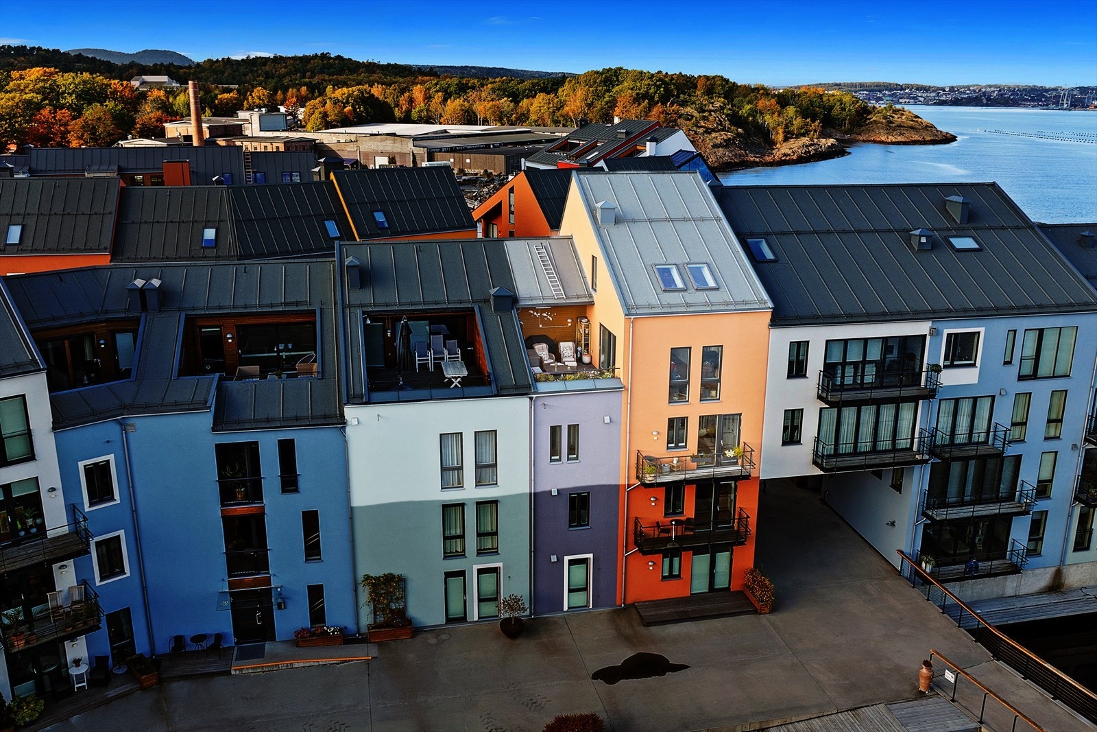 Opplyst markering hvor leiligheten er Galleribilde