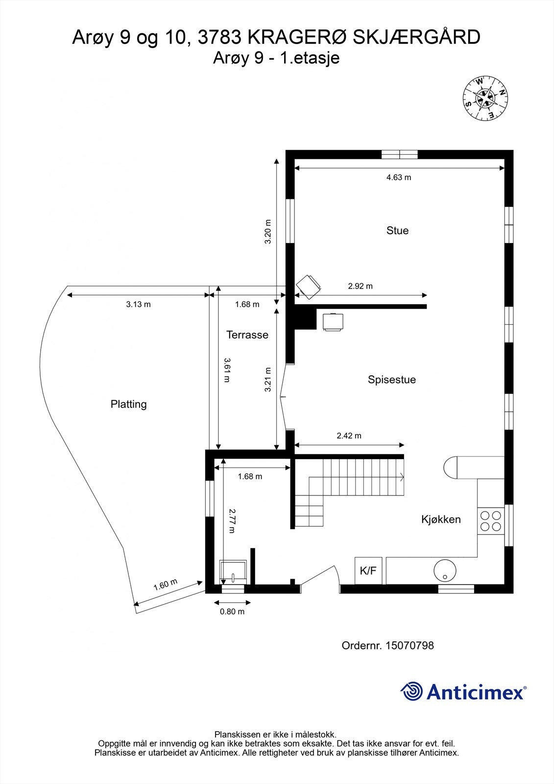 Plantegning - Arøy 9 - 1. etasje Galleribilde