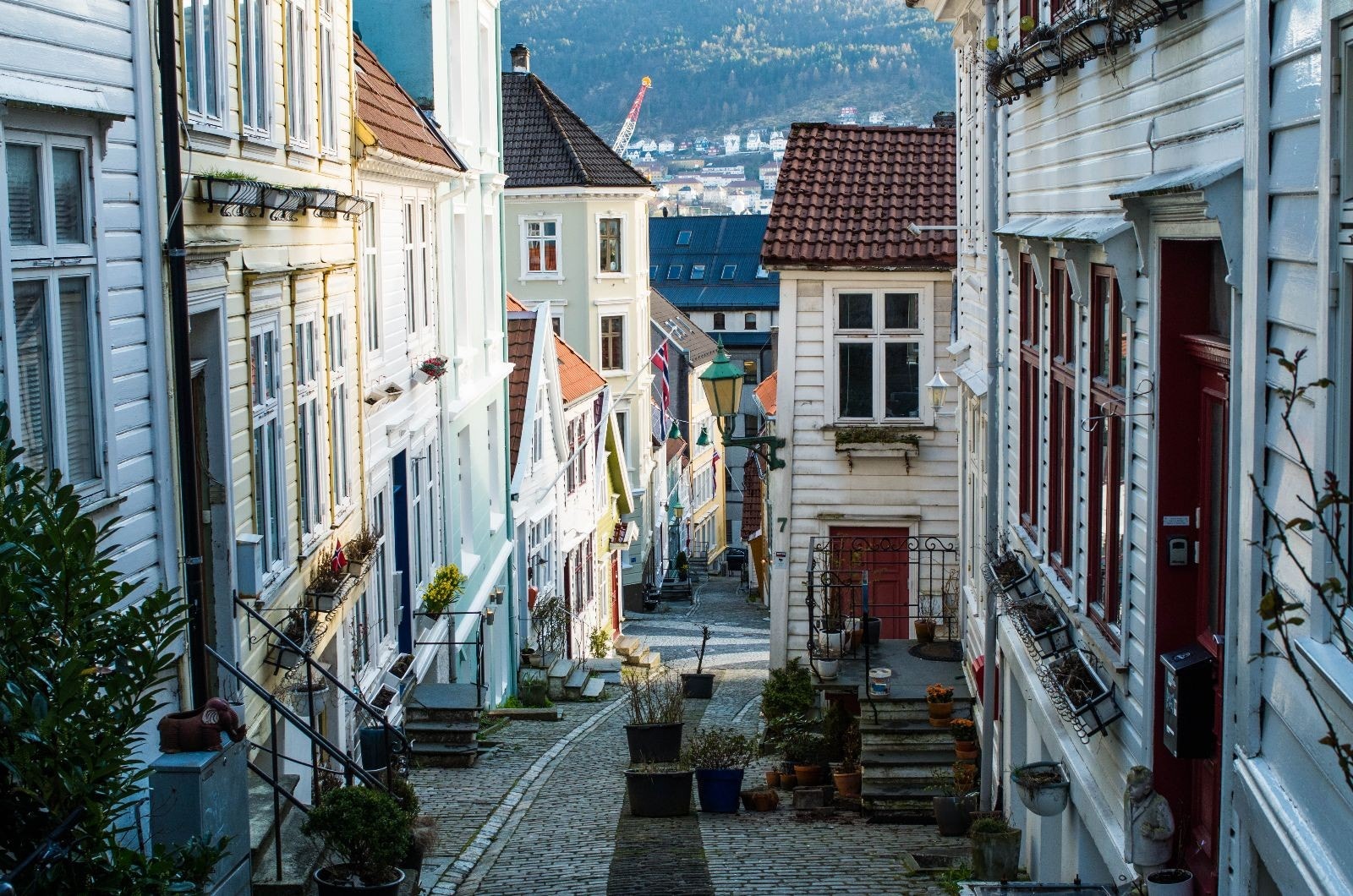 Strangebakken - rolig og bilfri gate Galleribilde