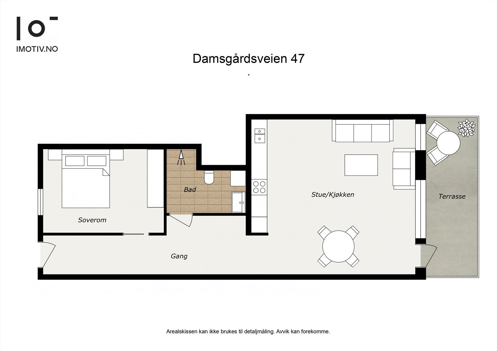 - Plantegning (i tillegg disponerer leiligheten to eksterne boder) - Galleribilde