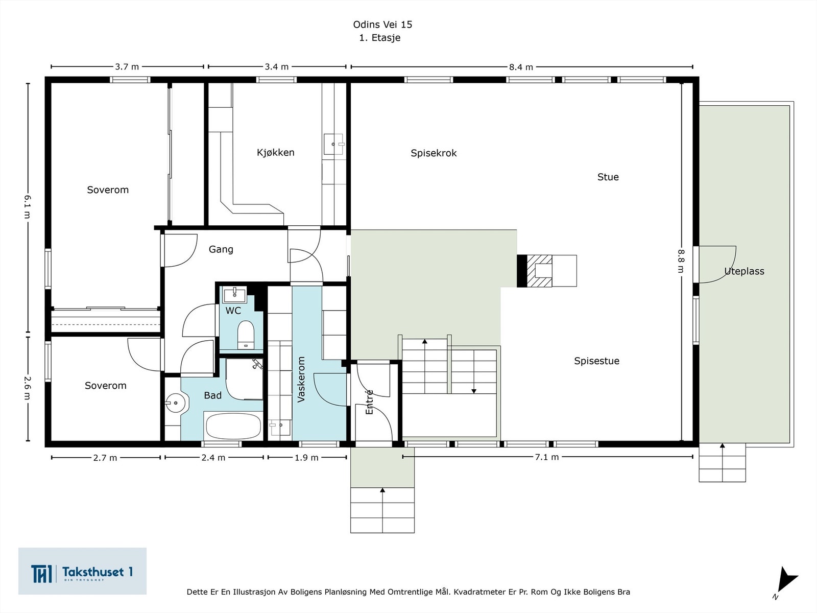 Plantegning 1.etg. Galleribilde
