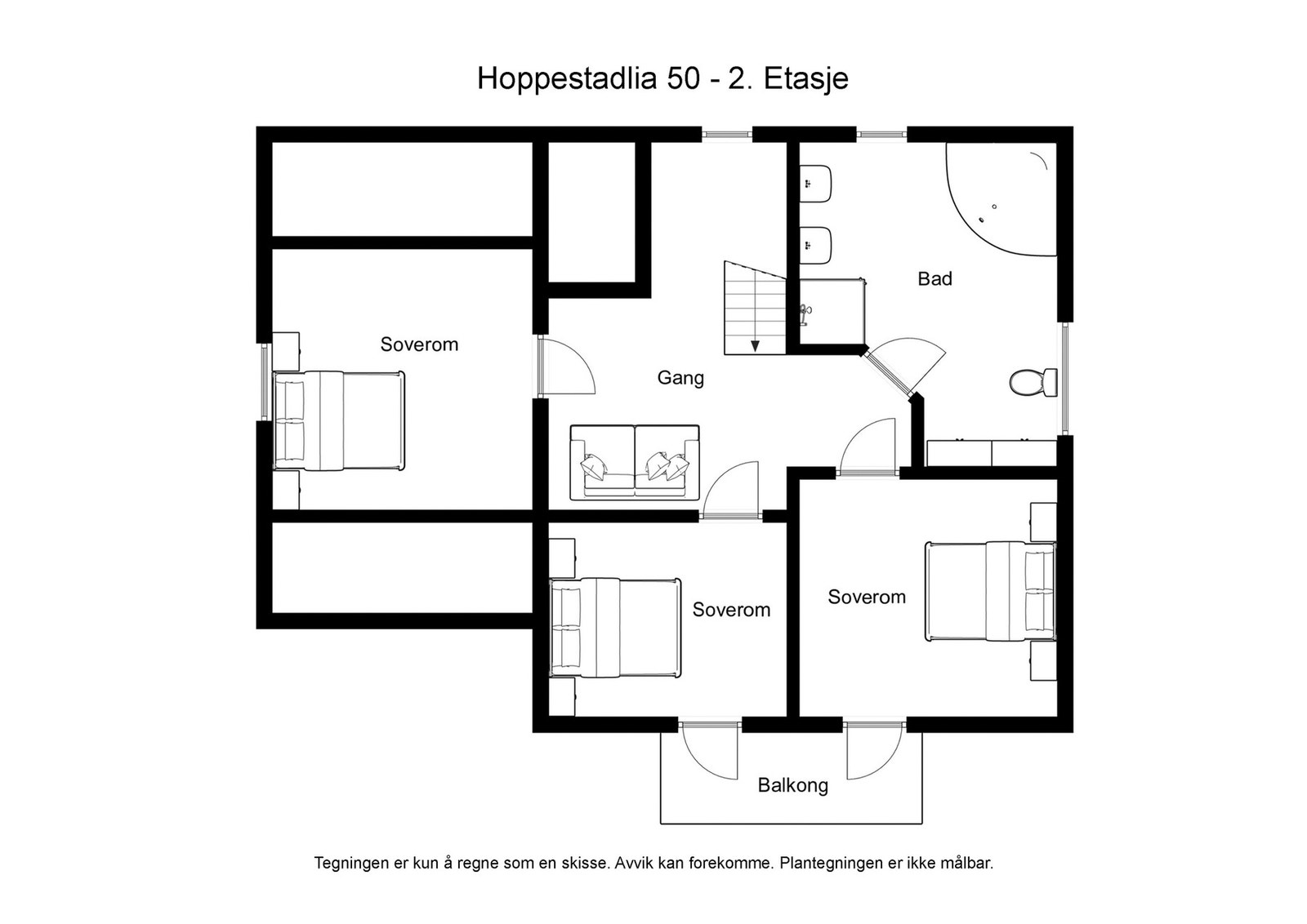 Plantegning 2. etasje Galleribilde
