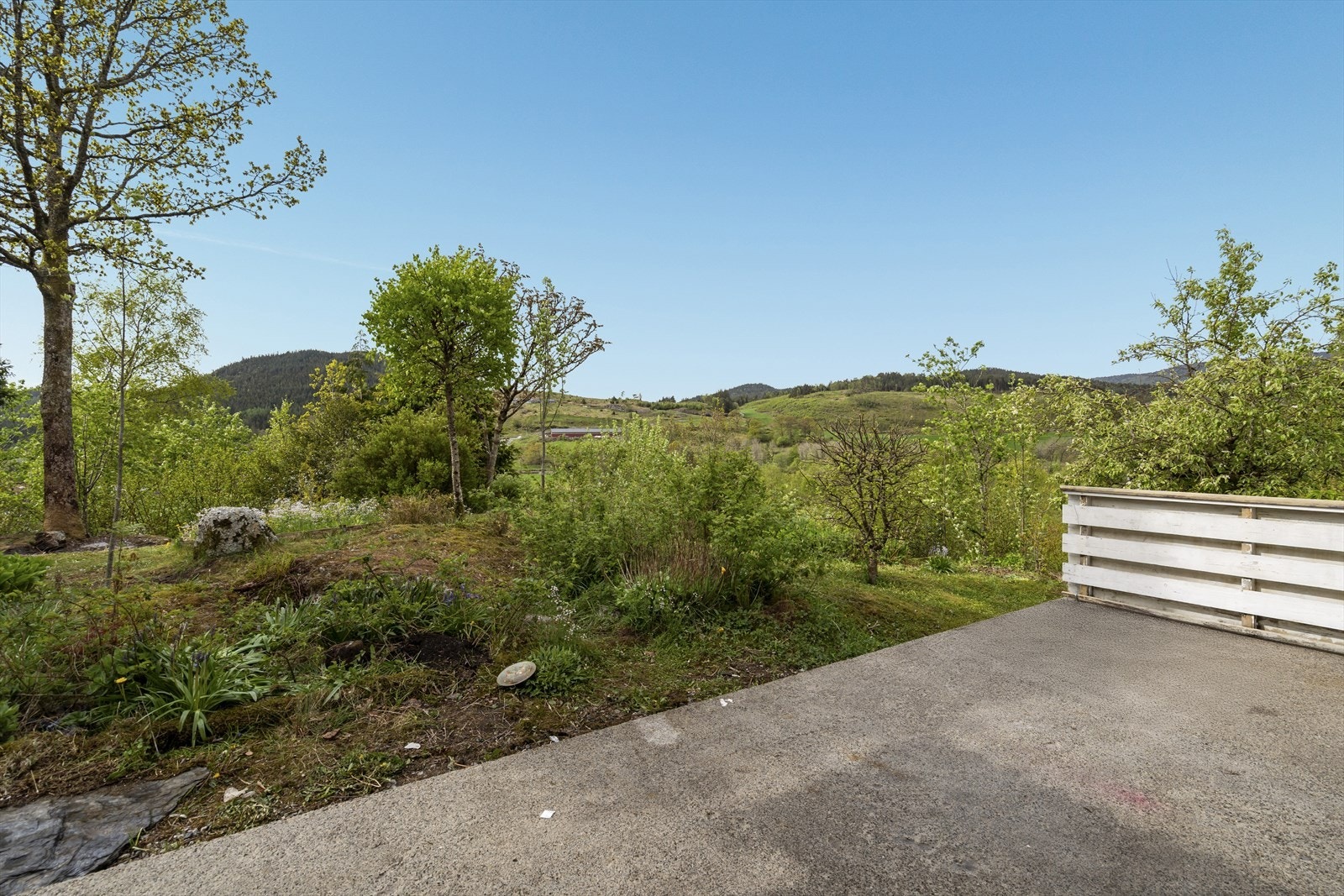 Herlig og fri utsikt fra terrassen Galleribilde