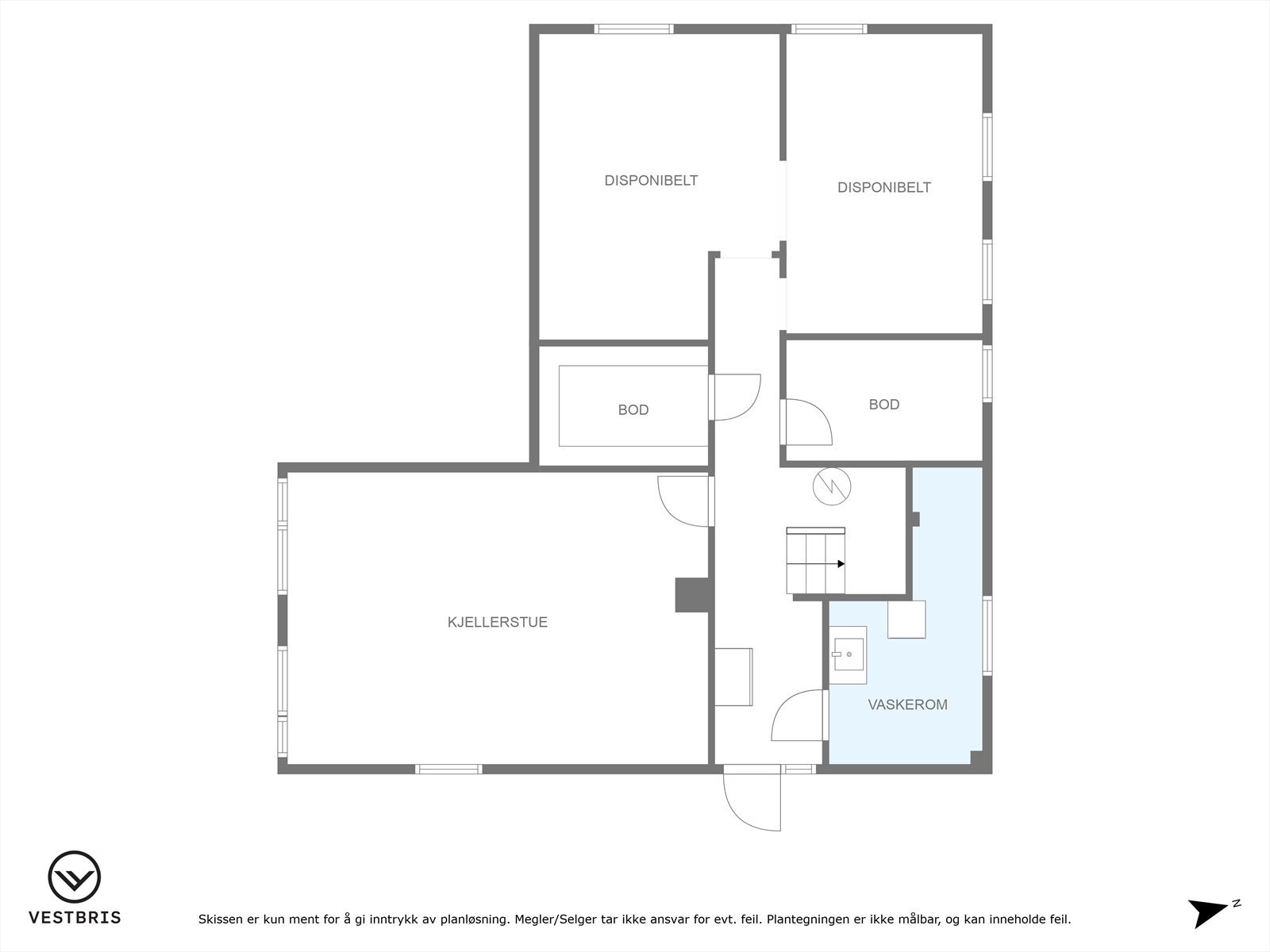 Planløsning kjeller Galleribilde