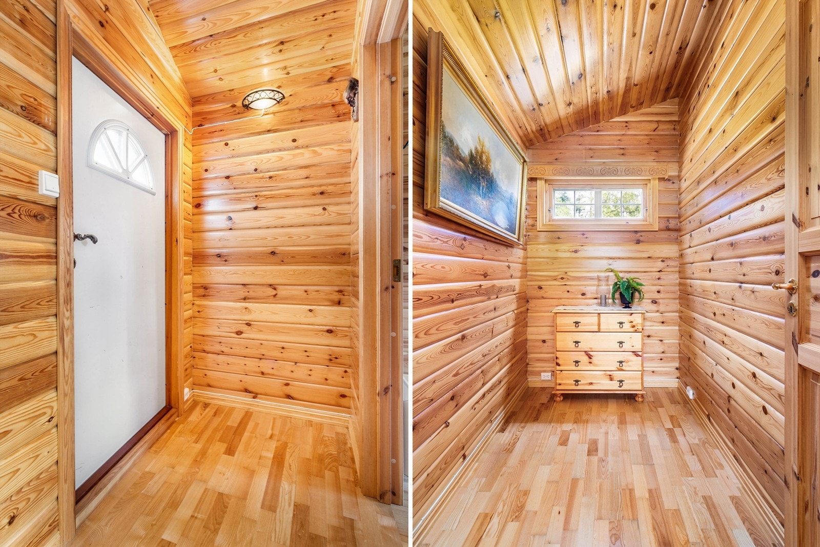 Adskilt rom ved entreen har potensial som garderobe/omkledningsrom eller bod. Galleribilde