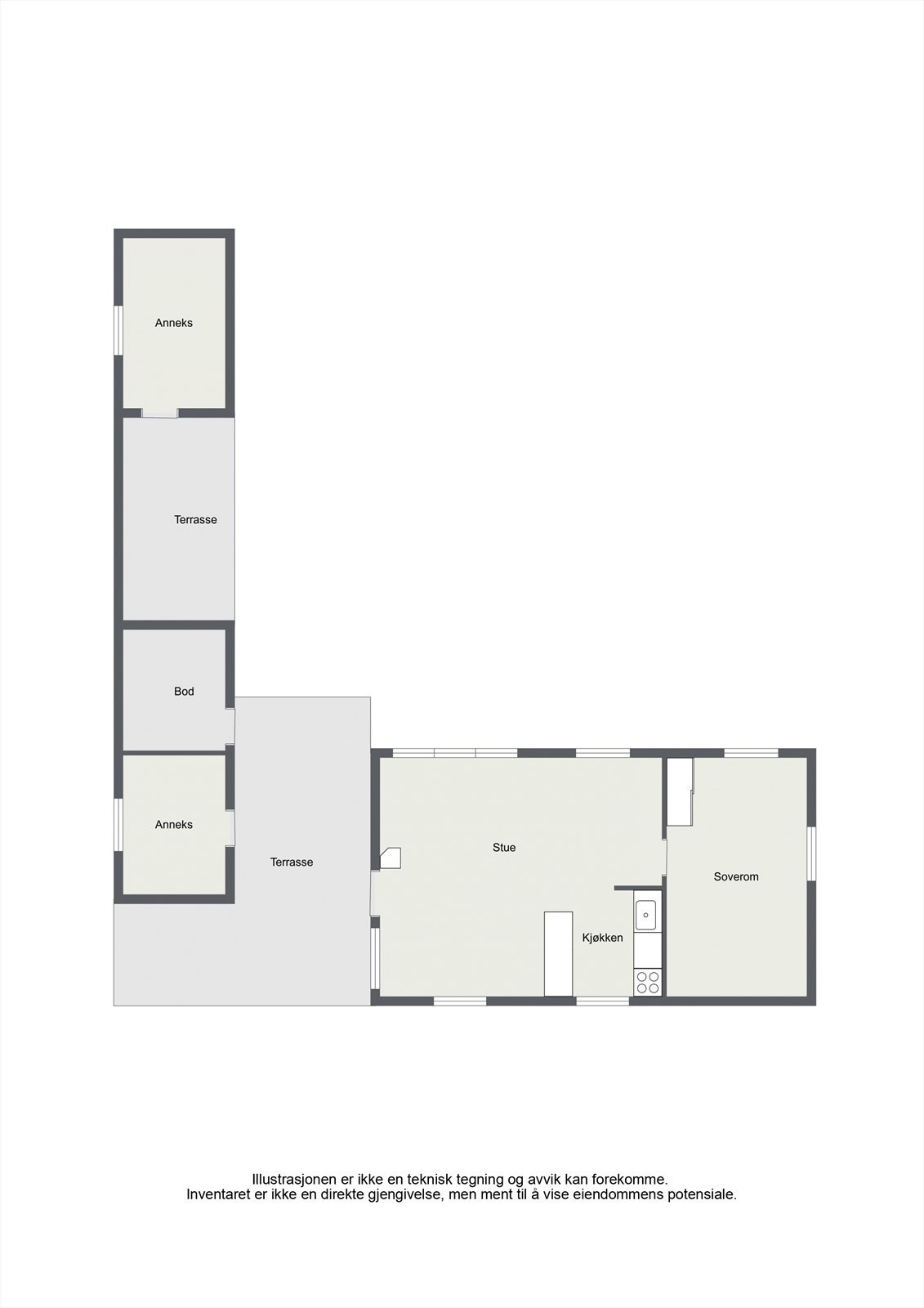 Planskisse. Ikke alt er byggemeldt eller det foreligger ikke tegninger - les i prospektet Galleribilde