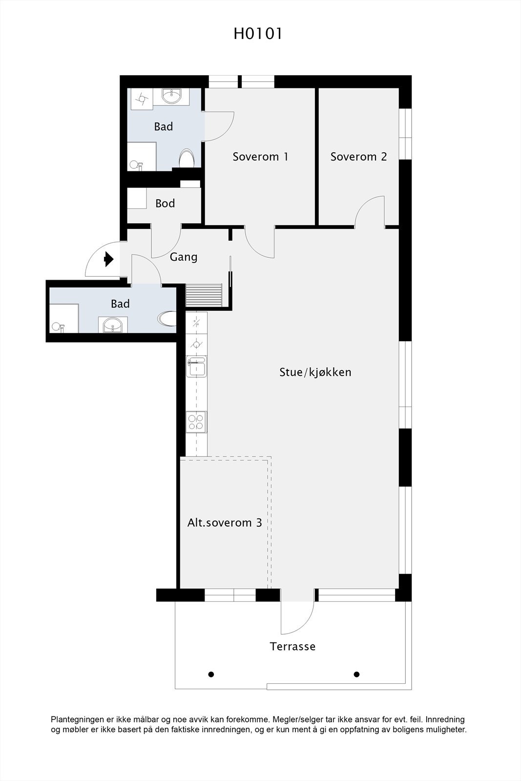 Plantegning 1. etasje Galleribilde