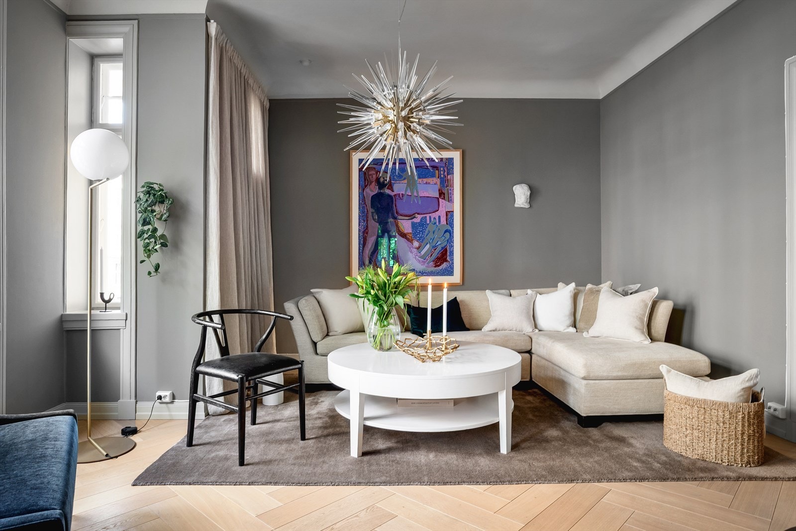 Pen fiskebensparkett (varme i de fleste gulv) Galleribilde