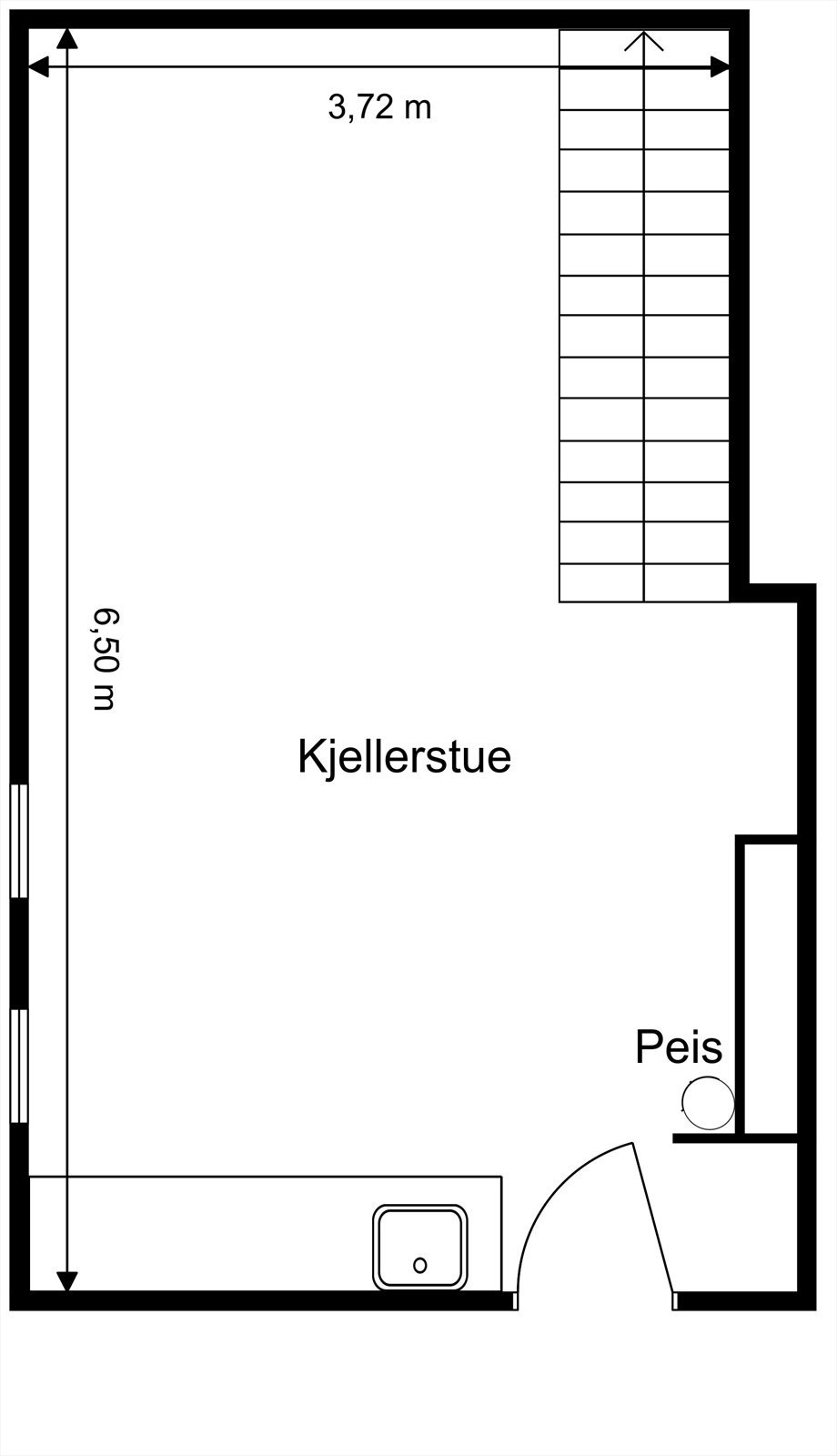 Plantegning kjeller Galleribilde