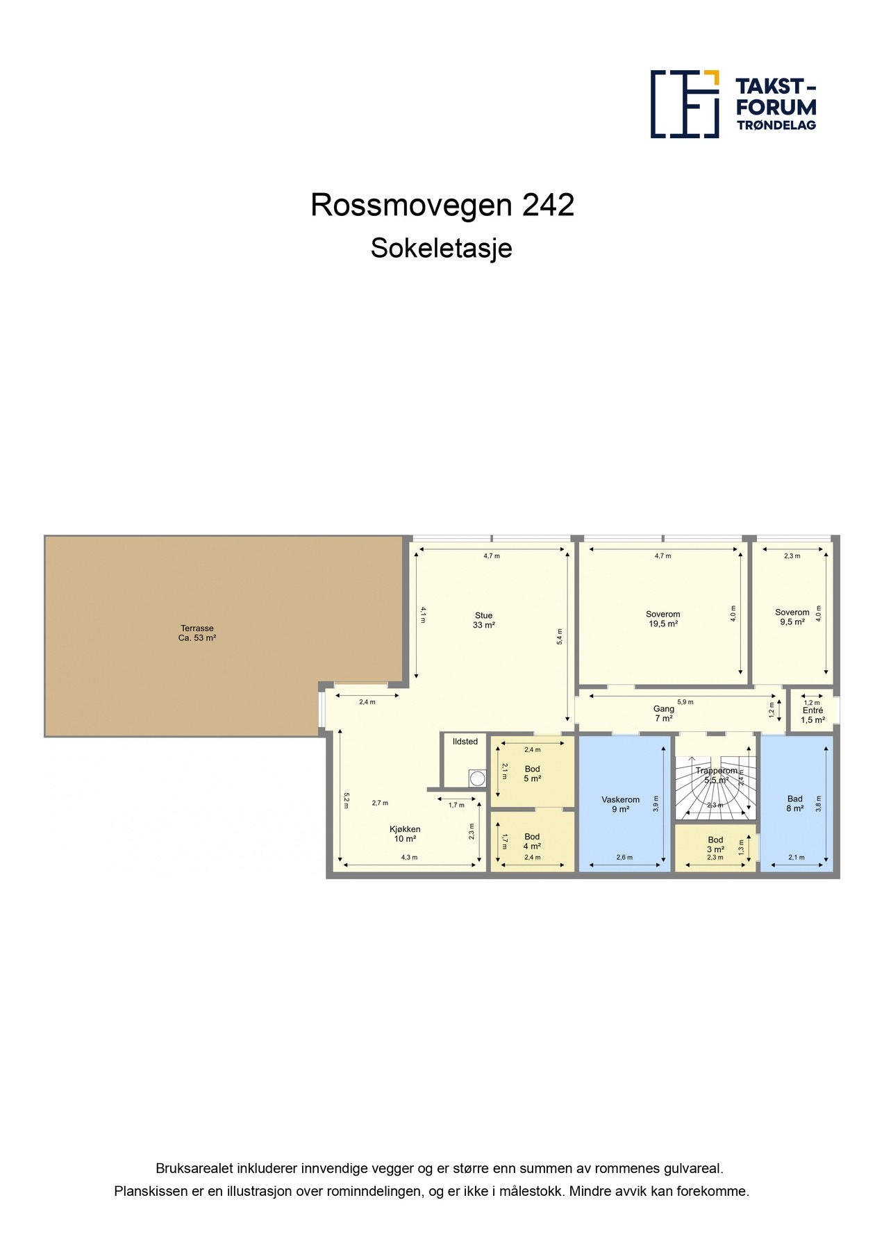 Planskisse sokkel. Galleribilde