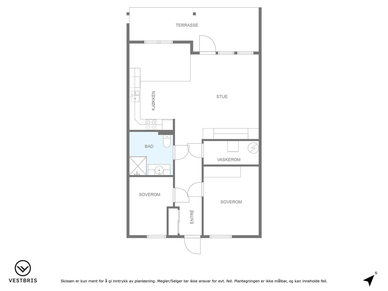 Plantegning 1. etasje Galleribilde