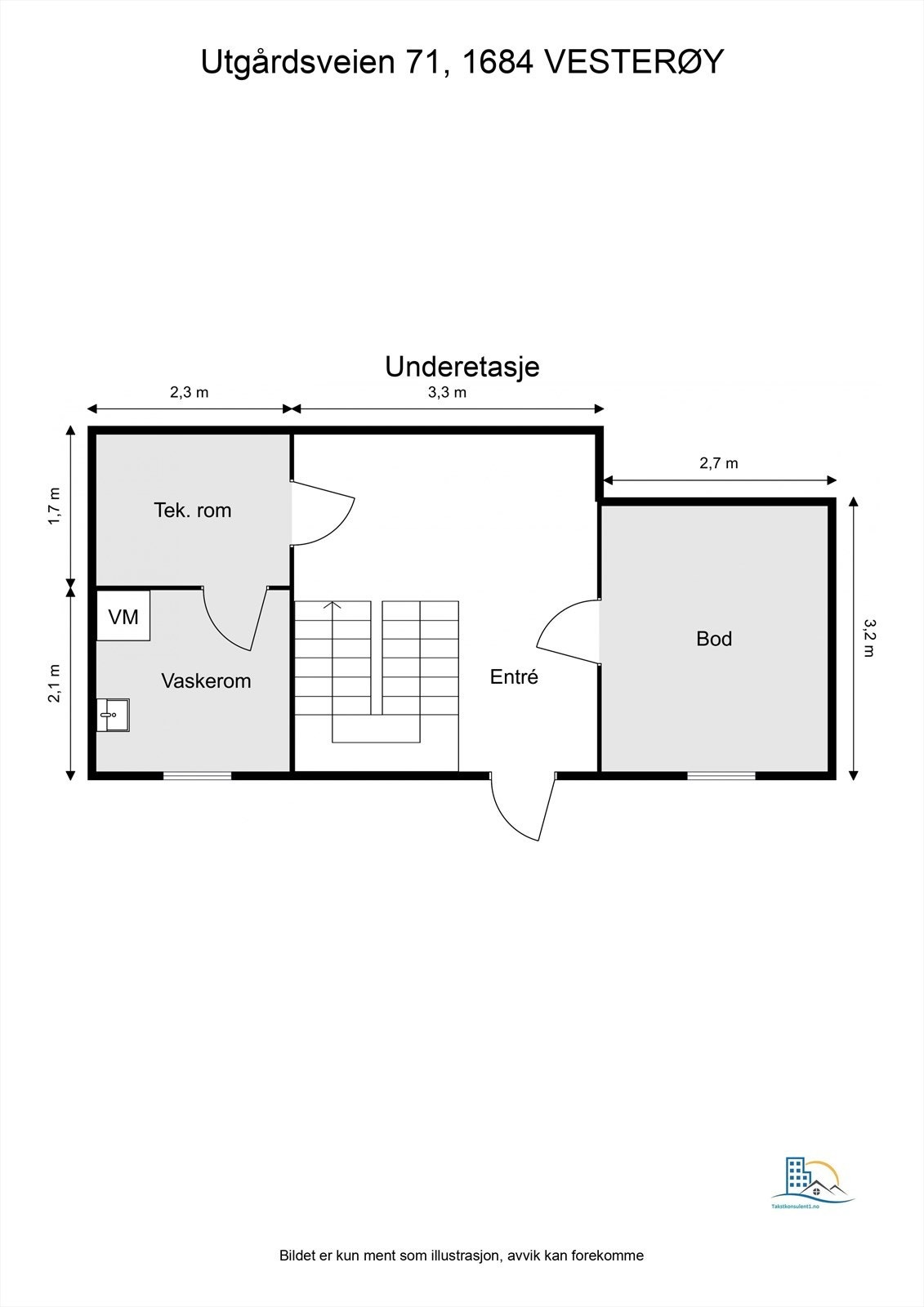 Veiledende skisse av underetasje. Galleribilde
