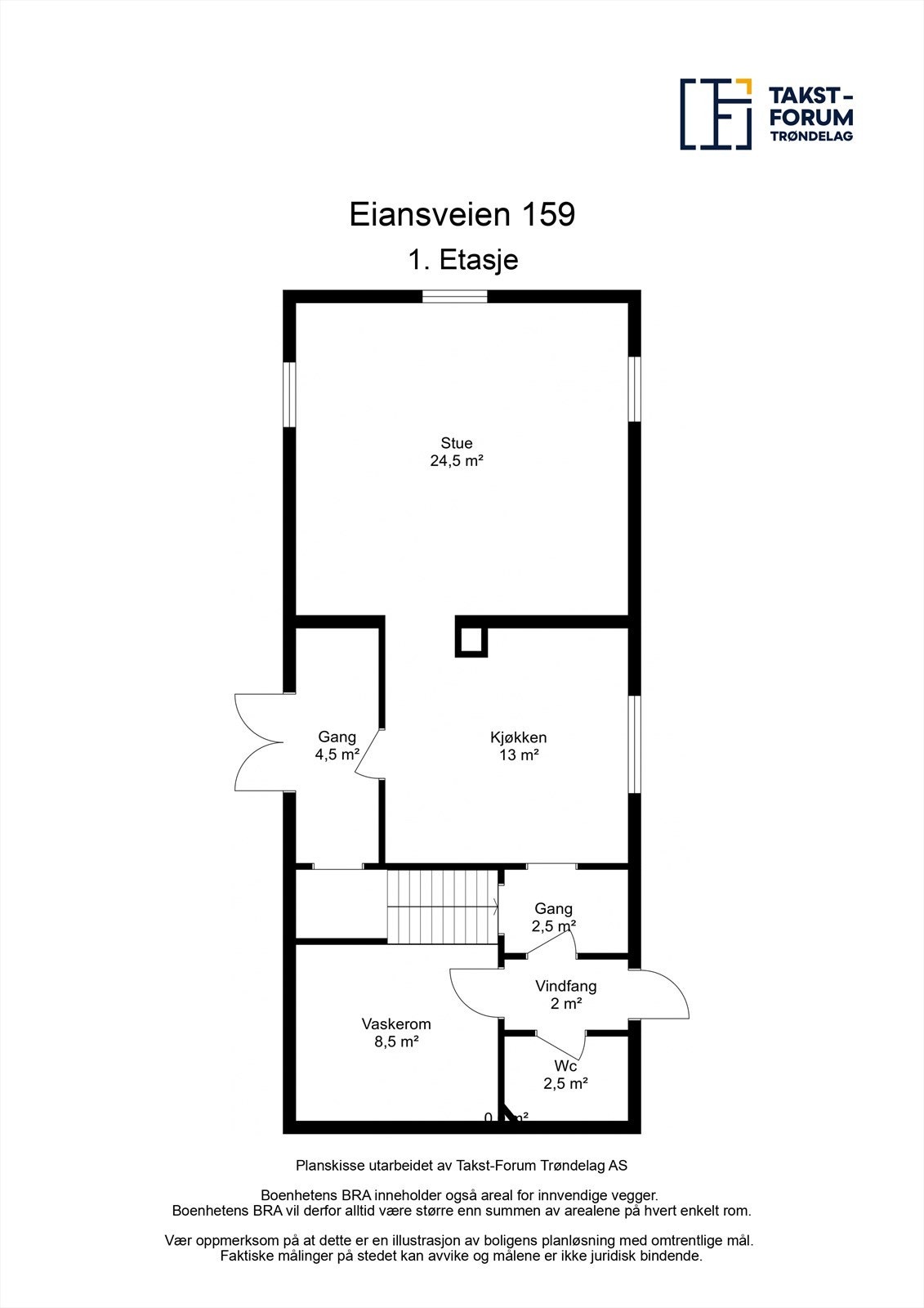 Planskisse 1. etasje Galleribilde