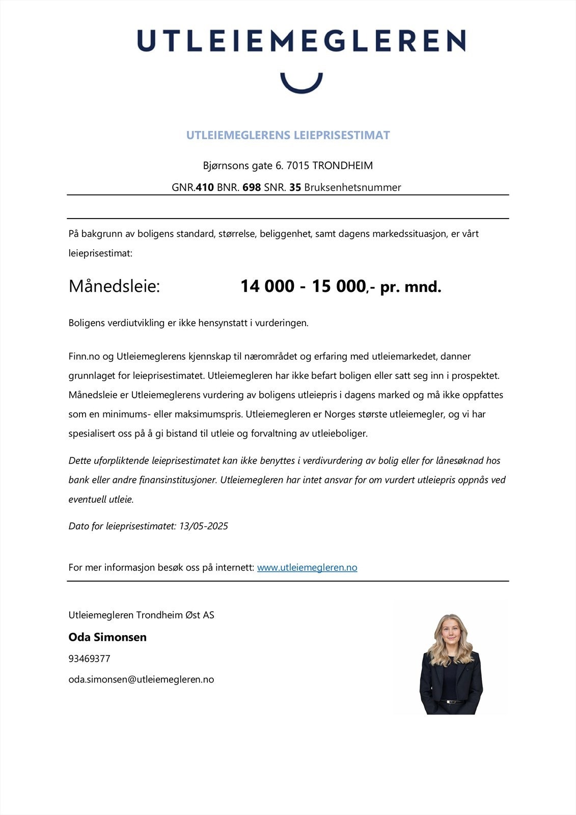 Leiligheten passer ypperlig som utleieleilighet. Galleribilde