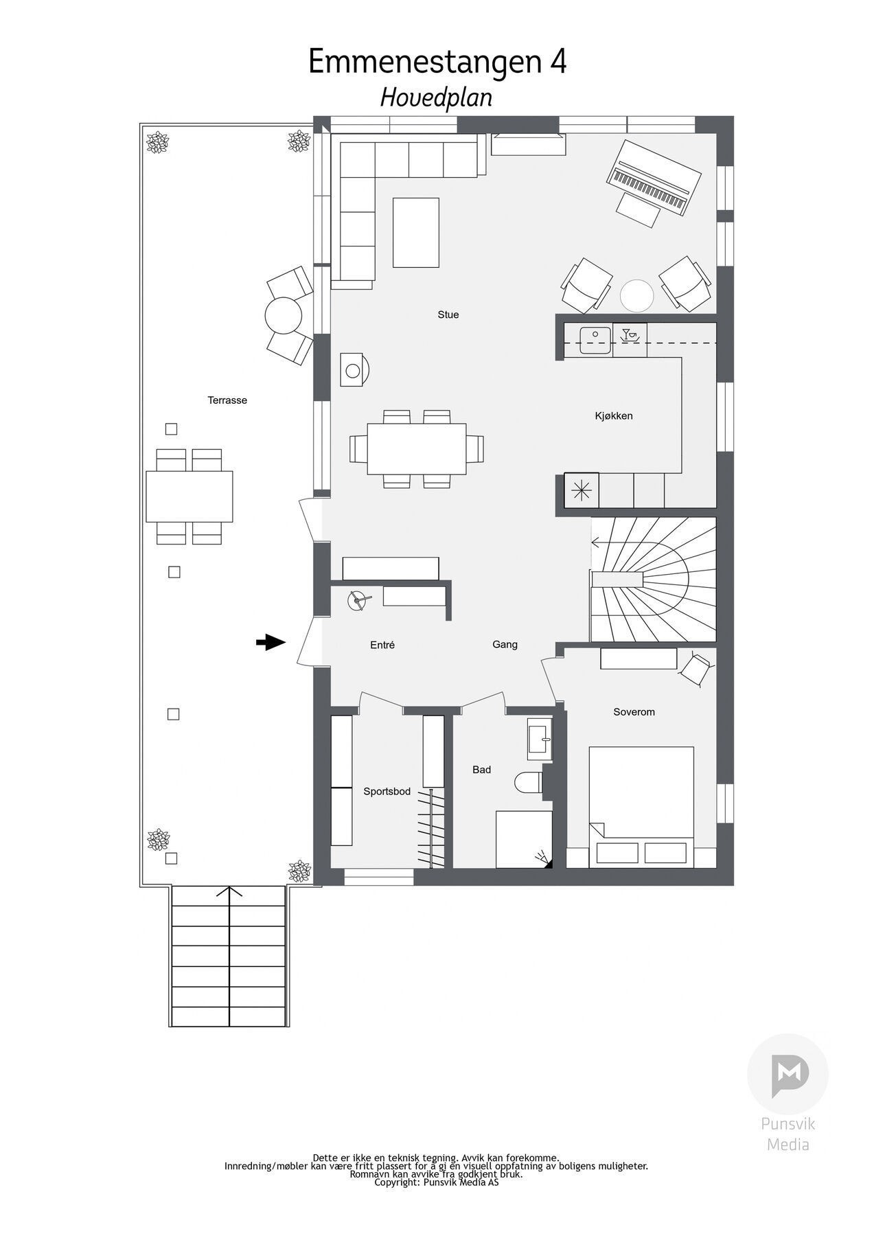 Plantegning hovedplan Galleribilde