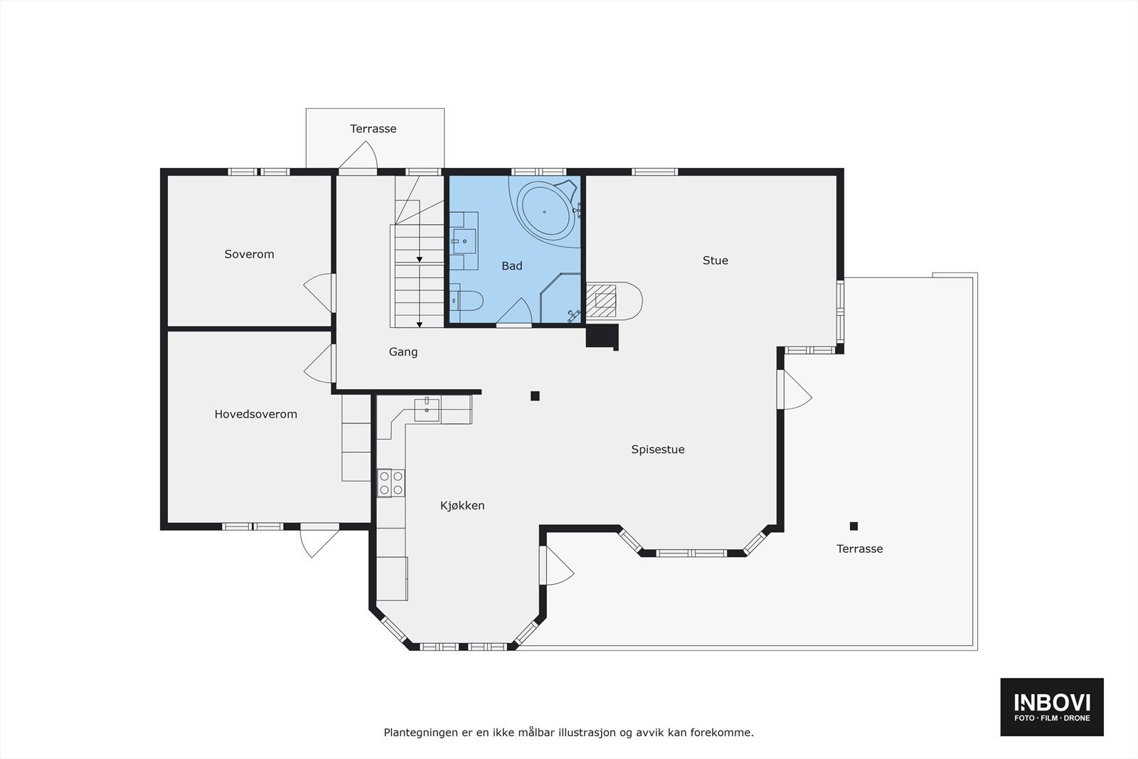 Plantegning, hovedetasje Galleribilde