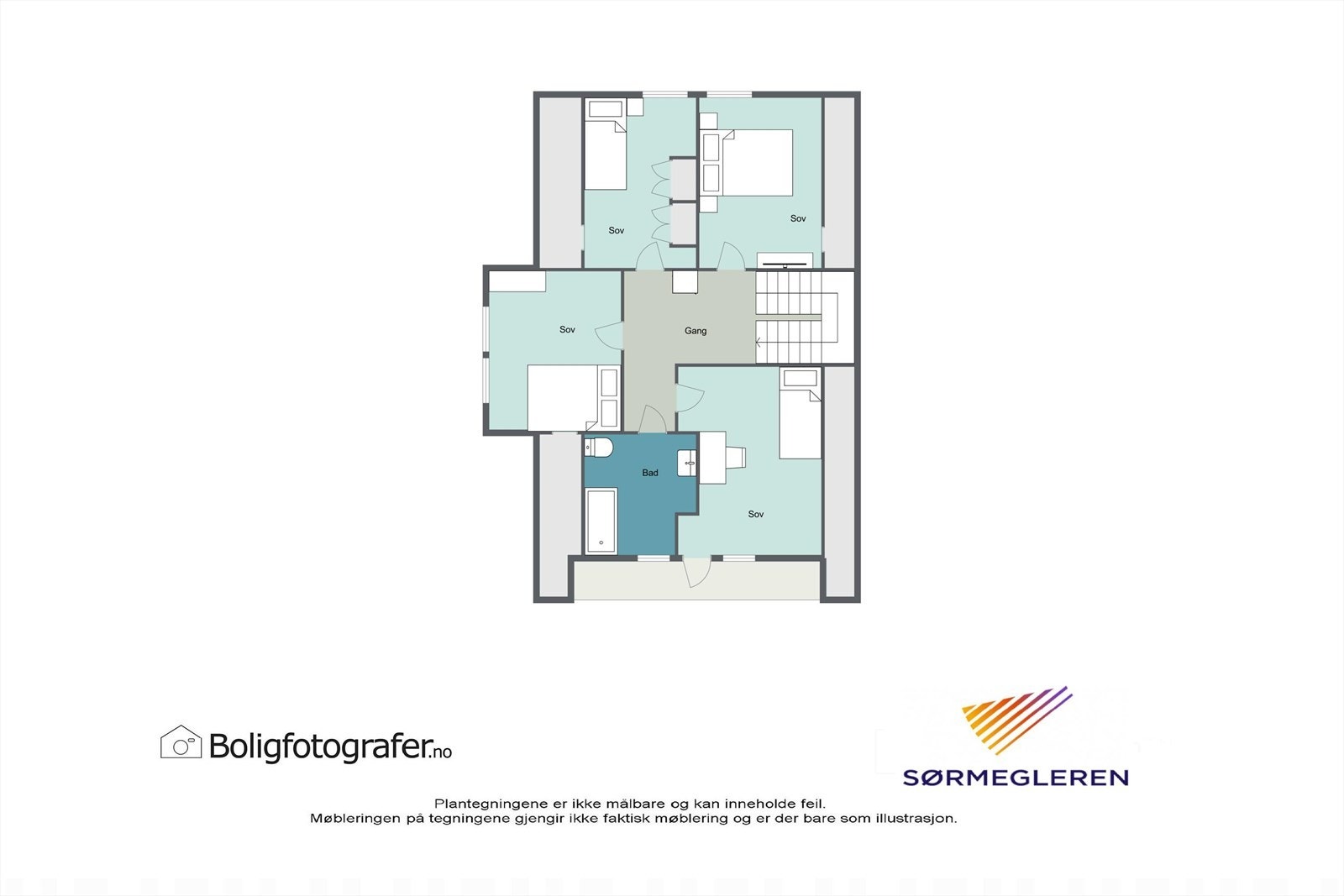 Plantegning loftsetasje. Galleribilde