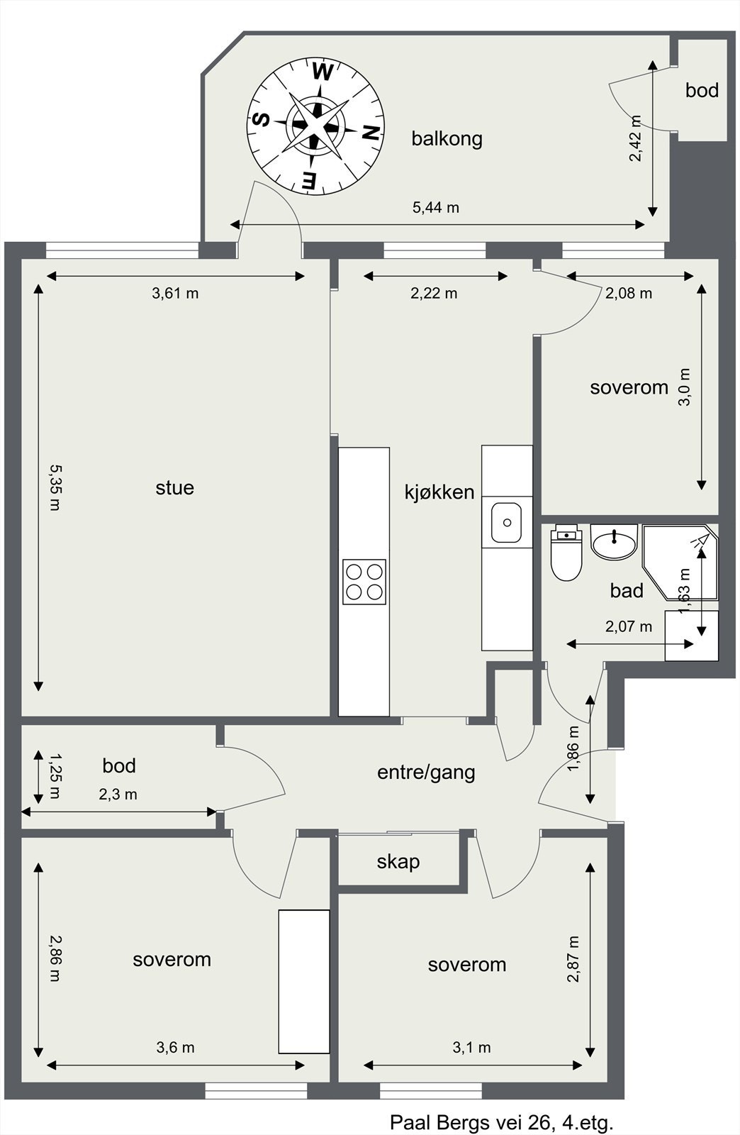 Plantegning Galleribilde