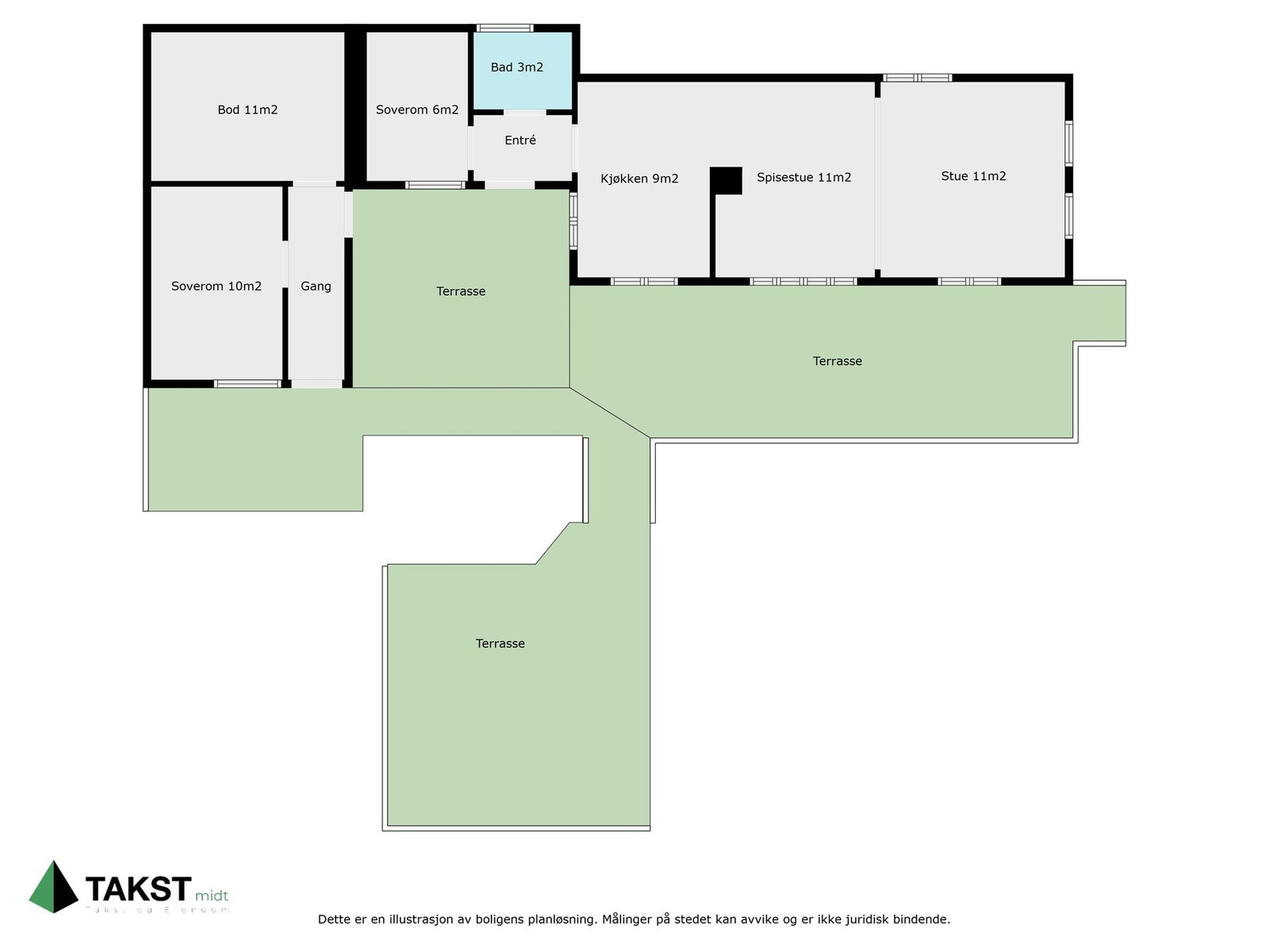 Planskisse over hytta og "annekset" Galleribilde