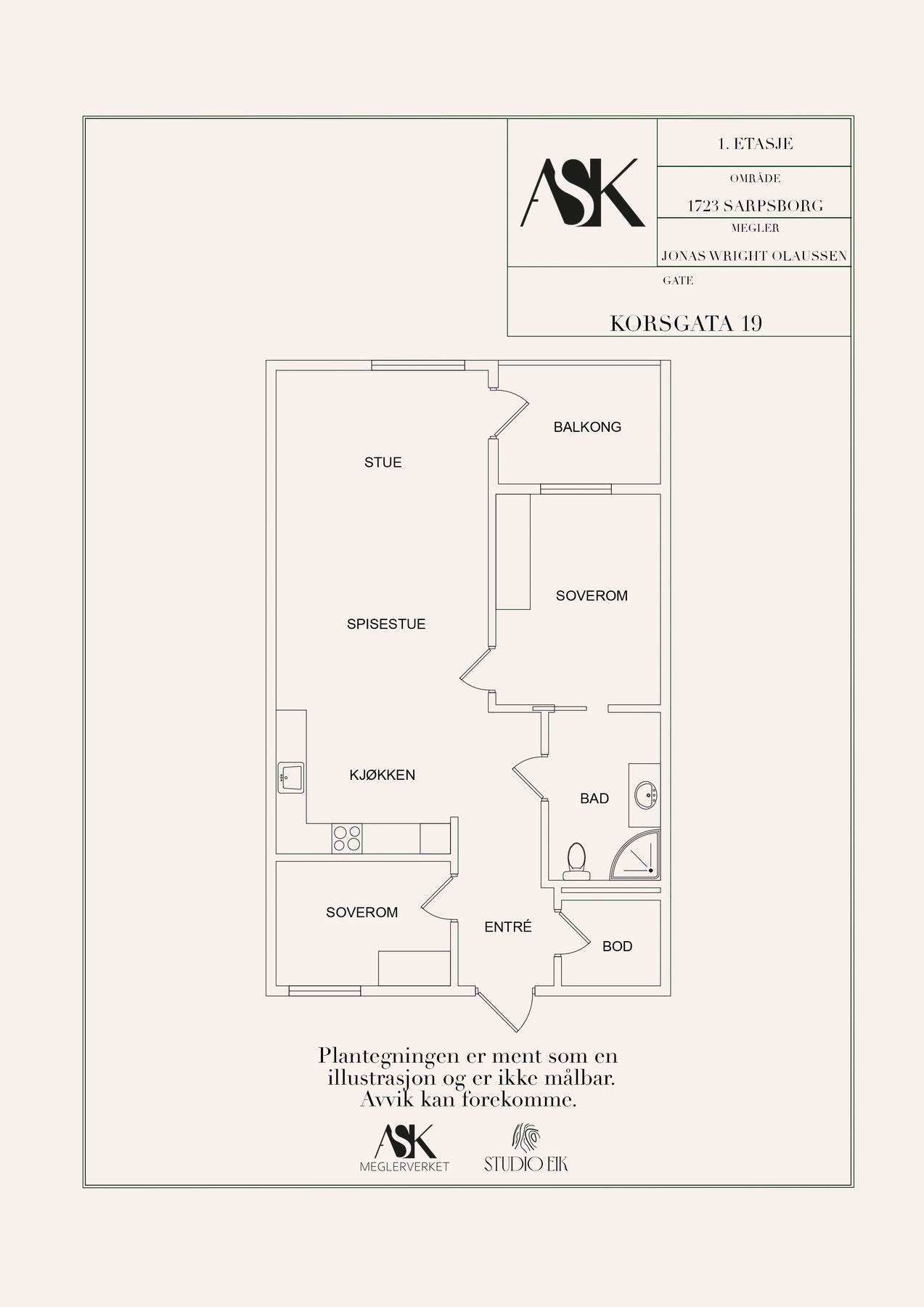 Plantegning 1. etasje. Galleribilde